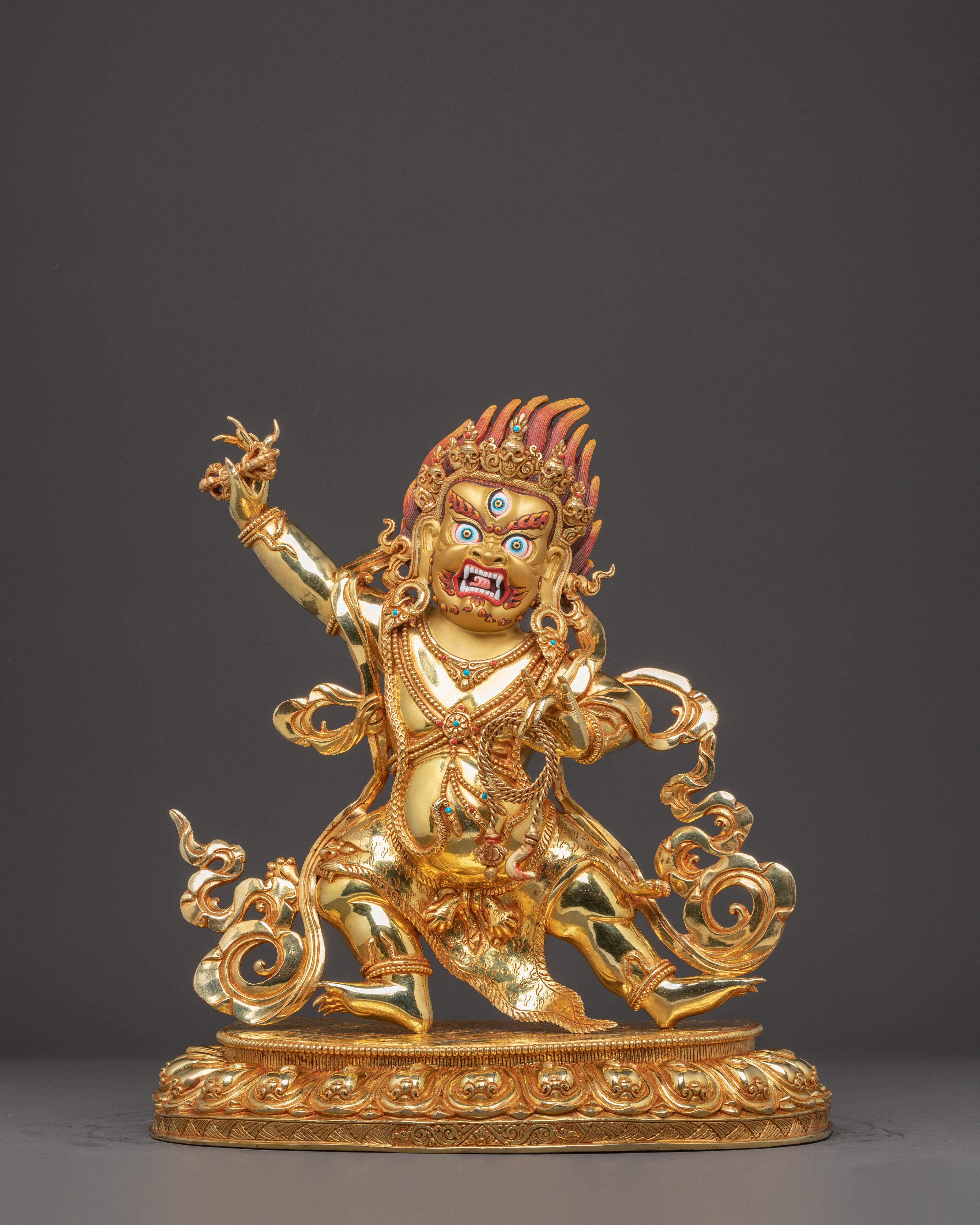 Golden Statue of Bodhisattva Vajrapani | Protector Deity