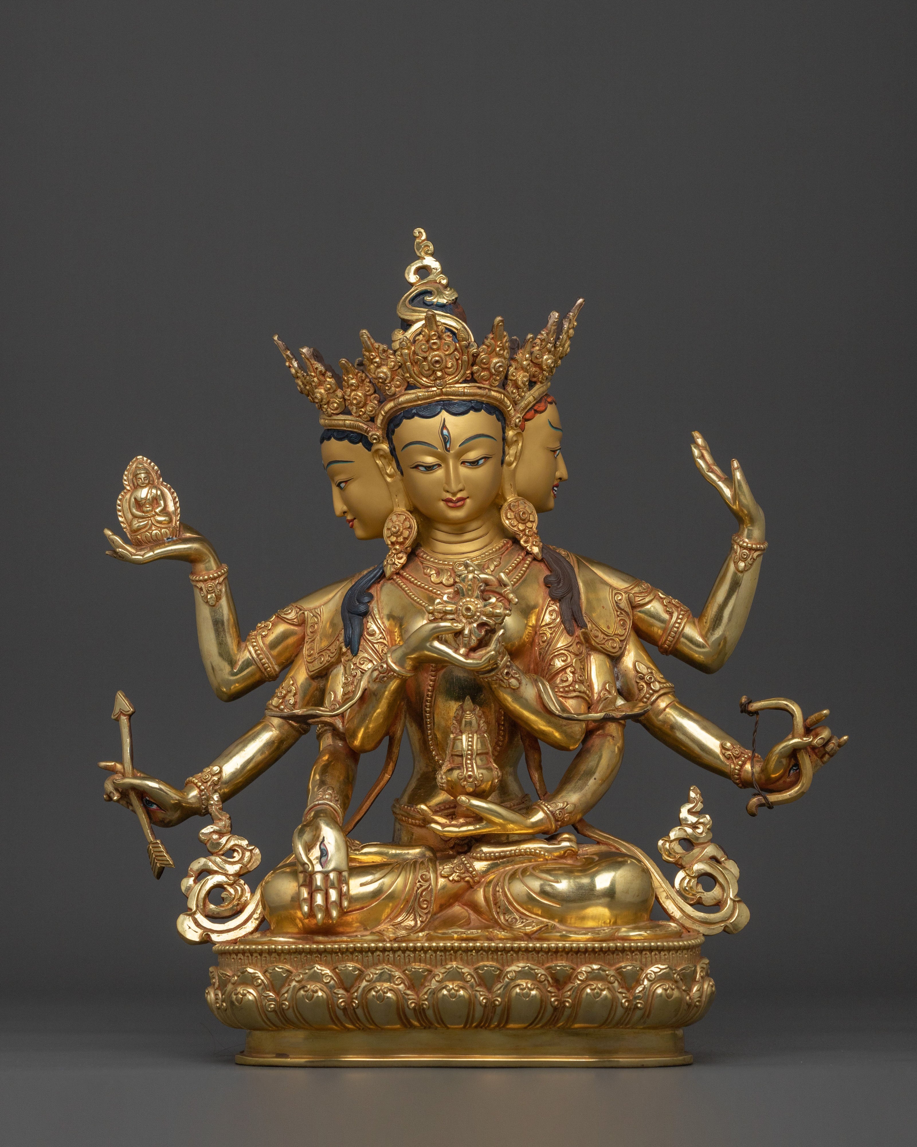 Namgyalma Buddhist Deity Statue | 24K Gold Gilded Sacred Sculpture