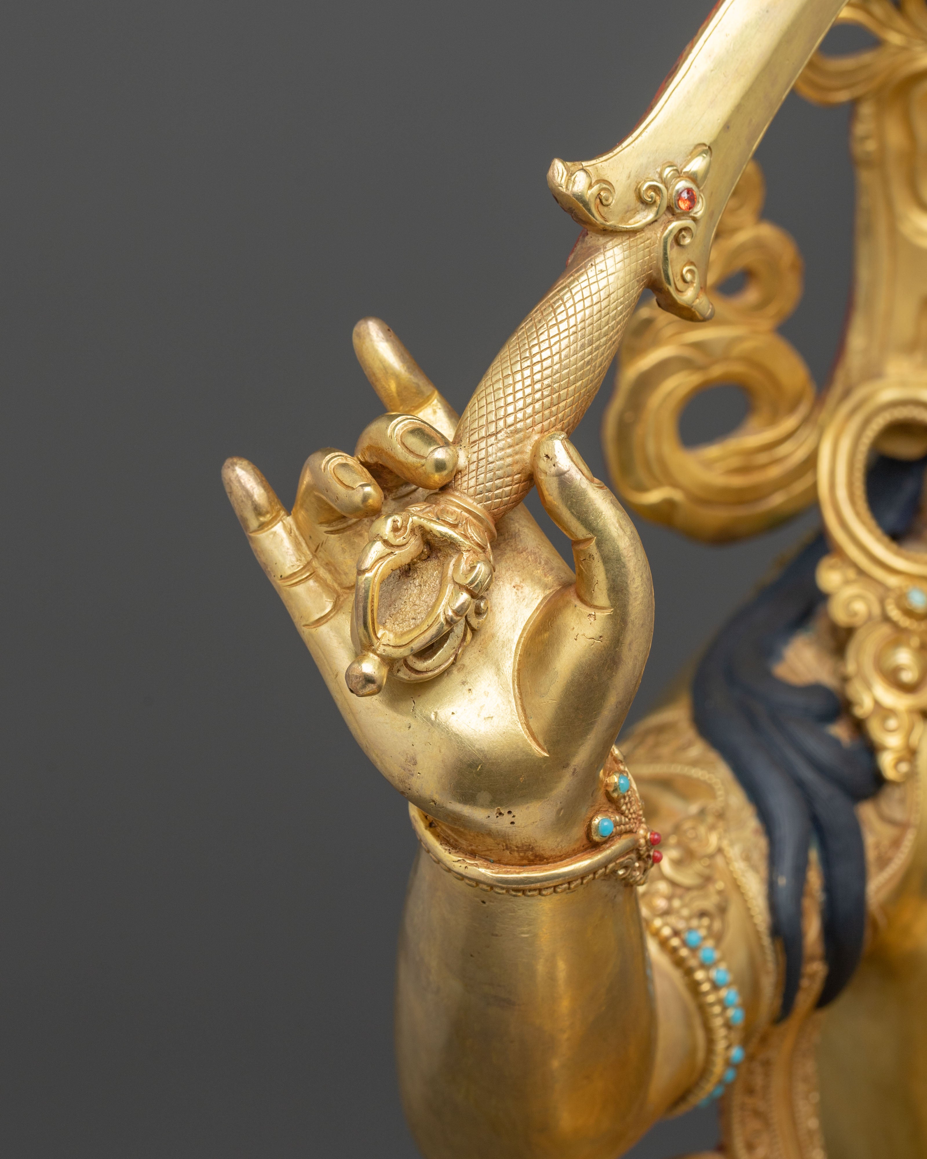 Manjushri Acrylic Painted Statue | Buddhist Shrine