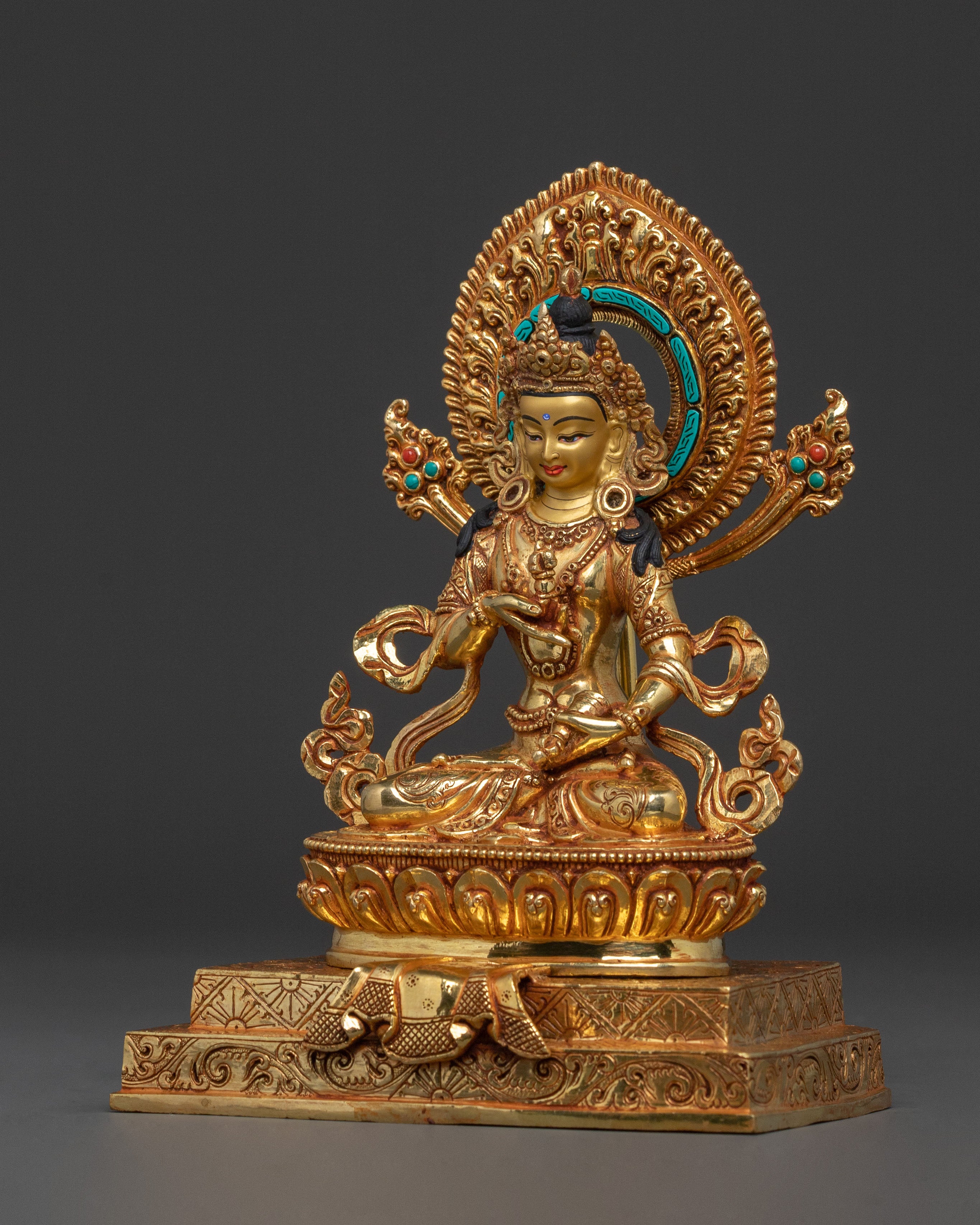 Statue of Vajrasattva Seated on Throne | Symbol of Purification