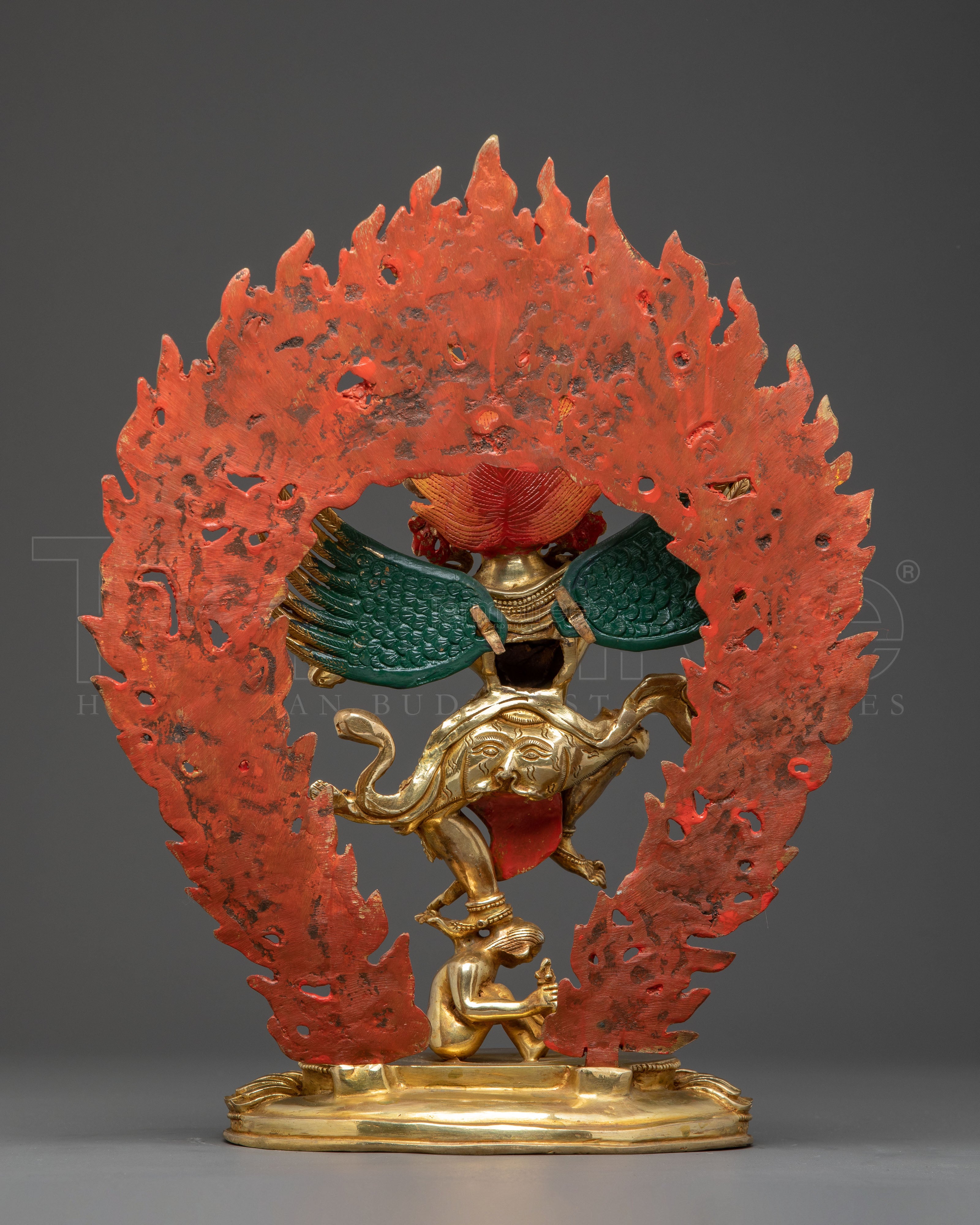 Garuda Protector Statue: Wrathful Tibetan Bird Deity