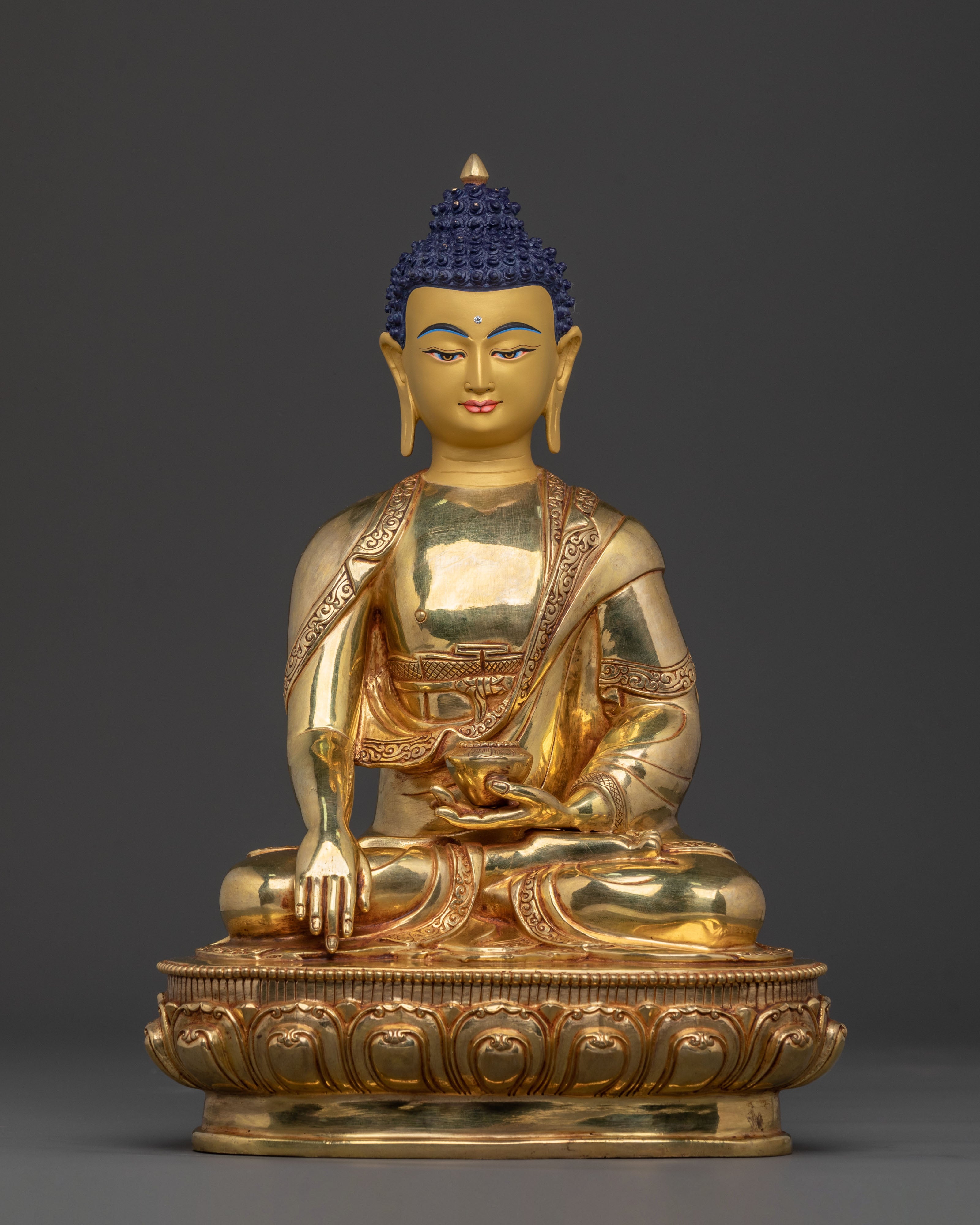 5 Dhyani Buddha Assembly | 24K Gold Gilded Copper Statue