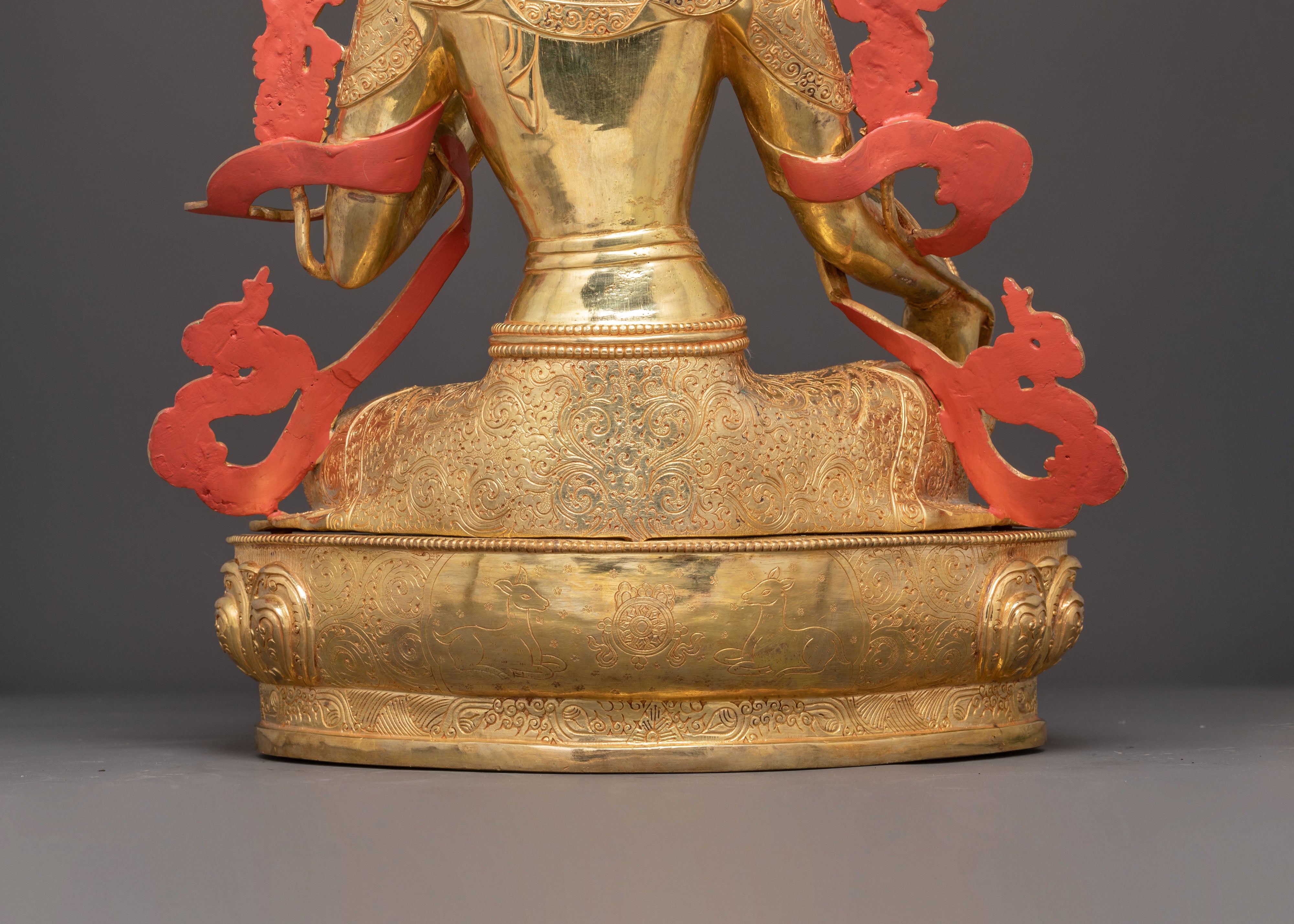 Handmade Tibetan Sacred Art of Green Tara for Altar | Goddess of Compassion