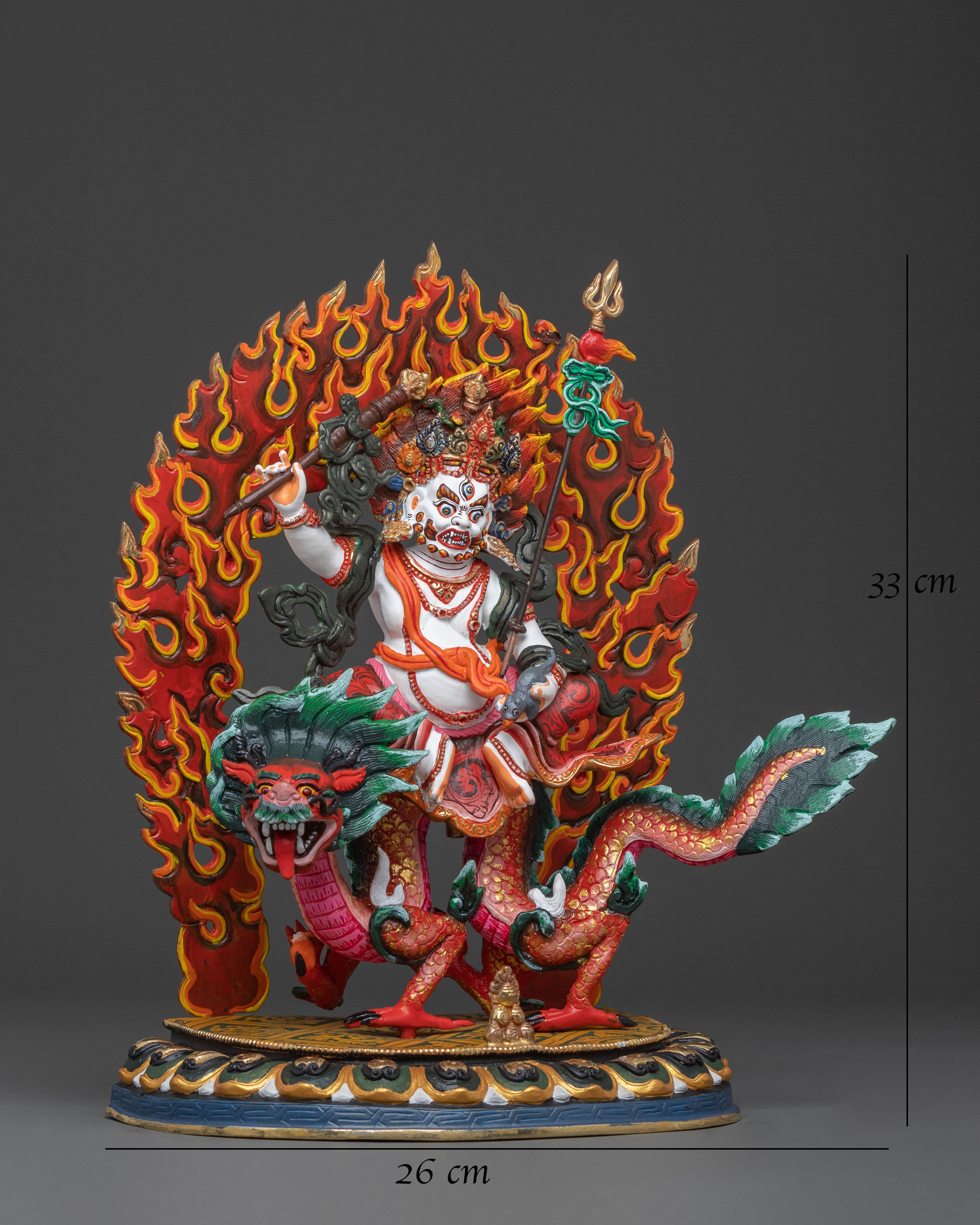 White Dzambhala Sacred Idol for Financial Blessings & Good Fortune