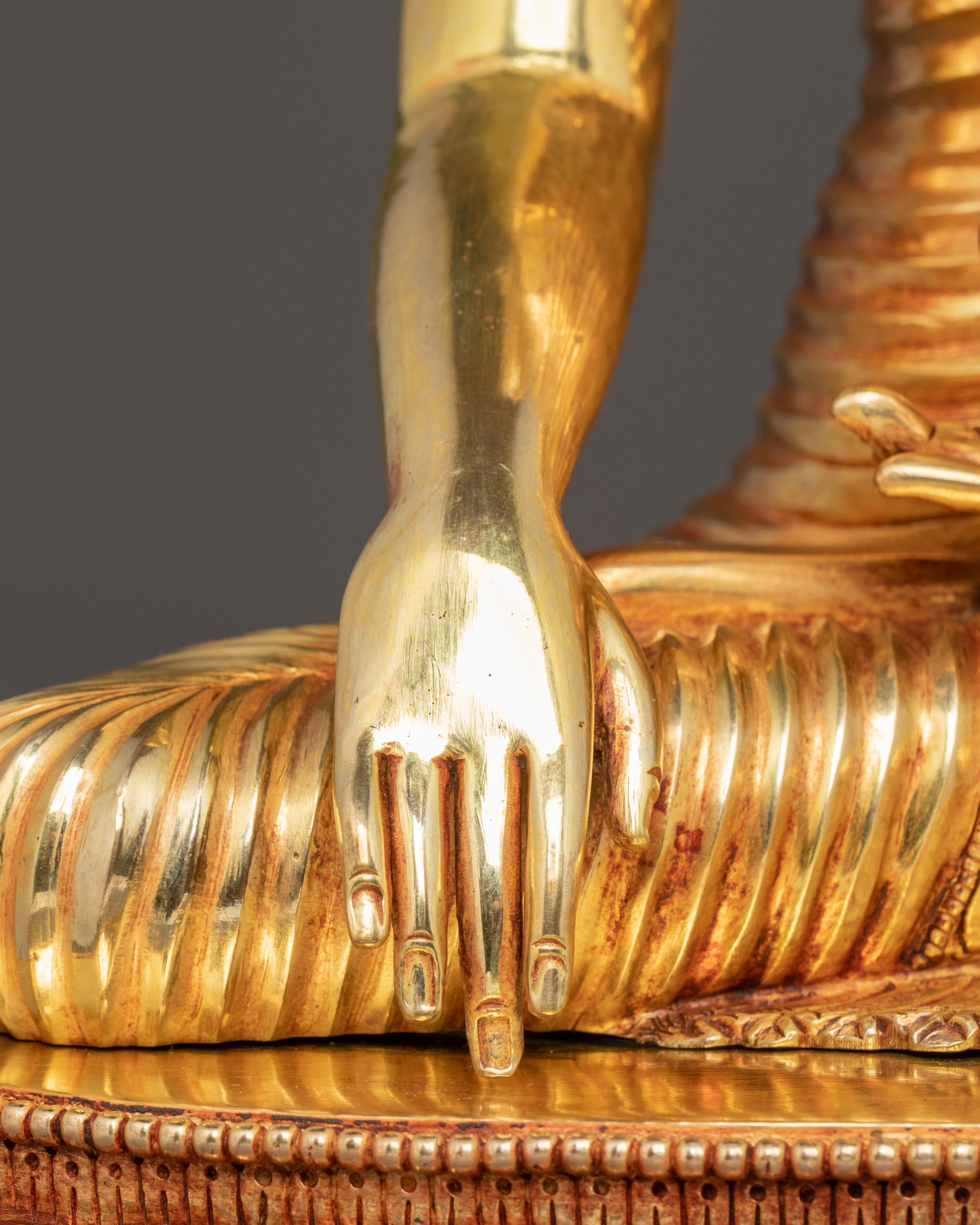 Handmade Copper Shakyamuni Buddha Sculpture | Gautama Buddha Statue