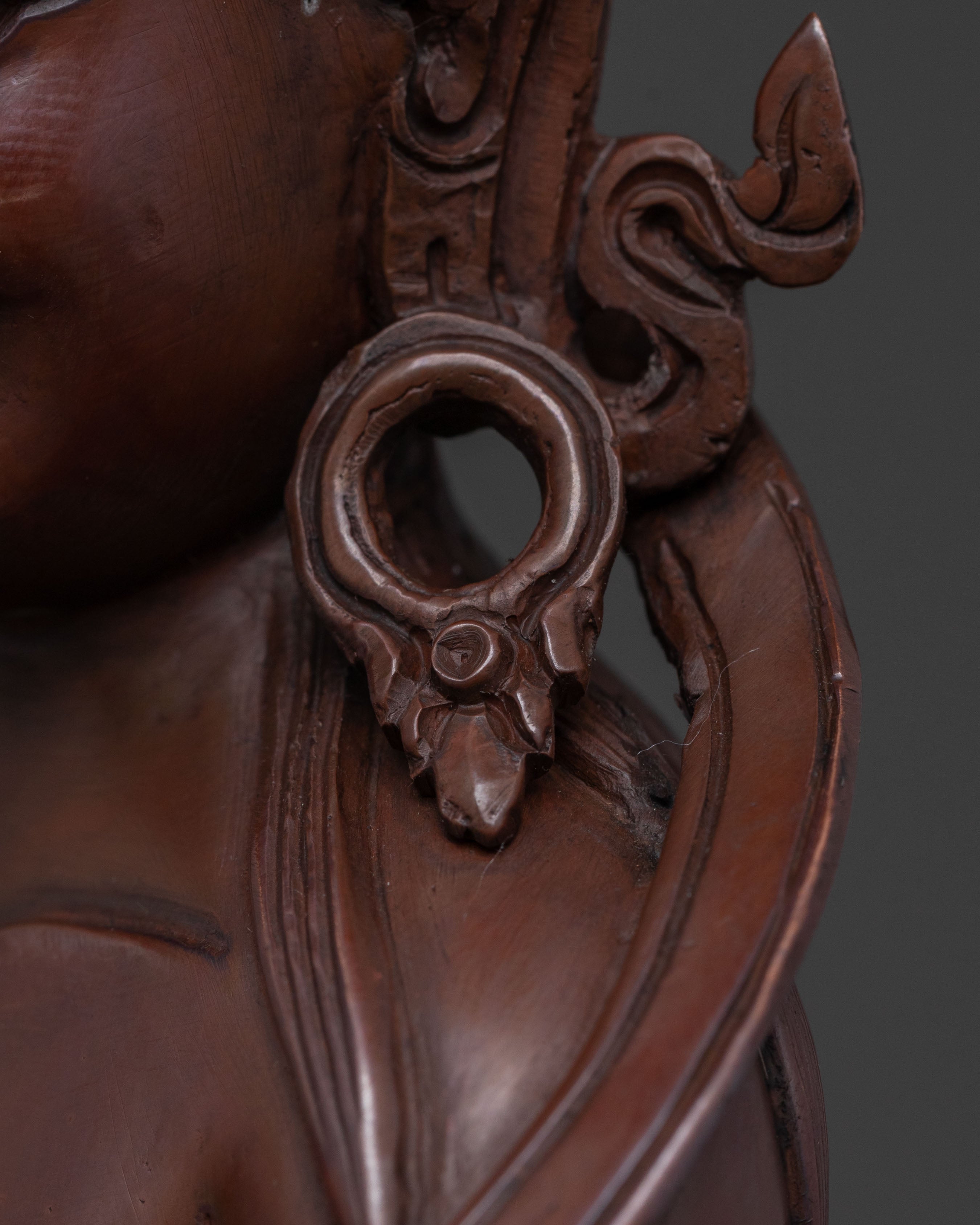 Buddhist Master Tilopa Statue in Oxidized Copper