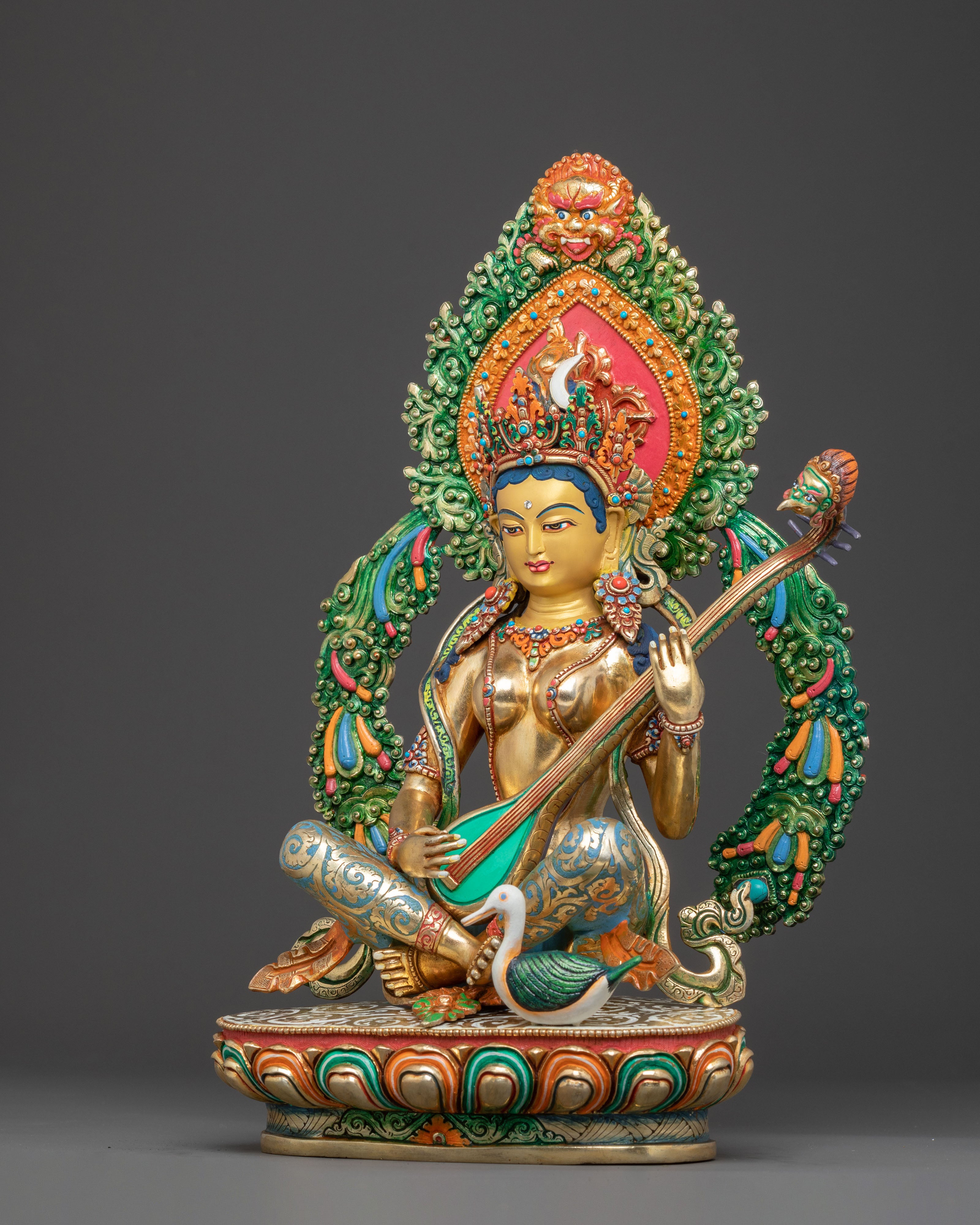 Handcrafted Goddess Saraswati Statue