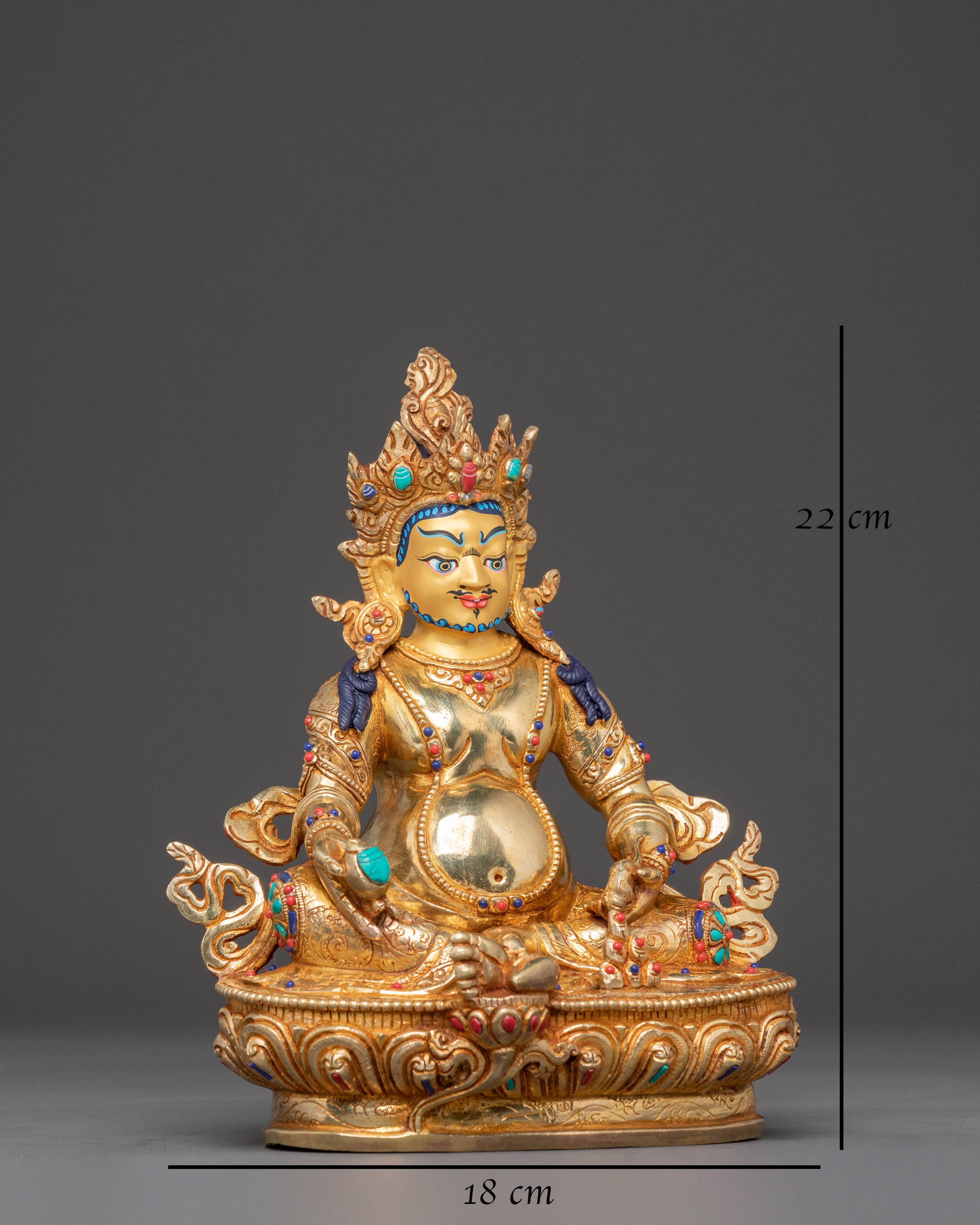 Golden Dzambhala Copper Statue