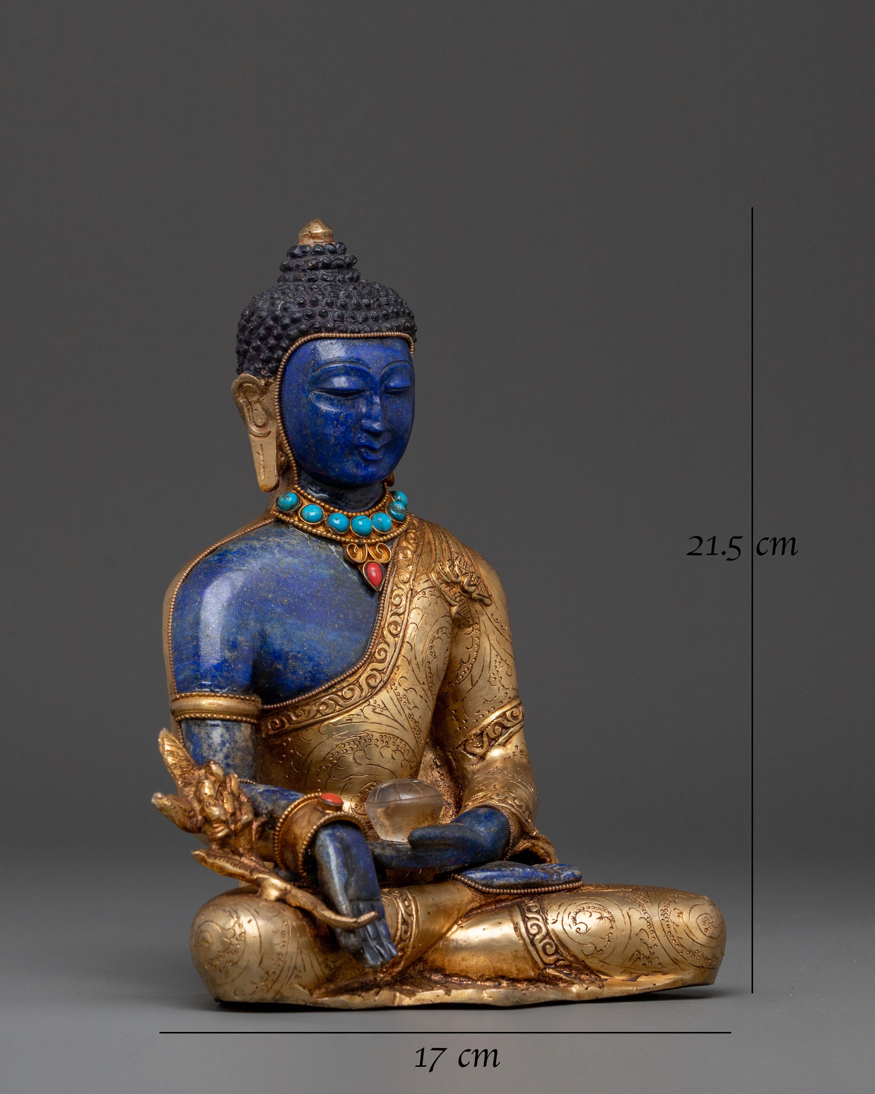 Medicine Buddha Acrylic Painted Statue | Buddhist Decor