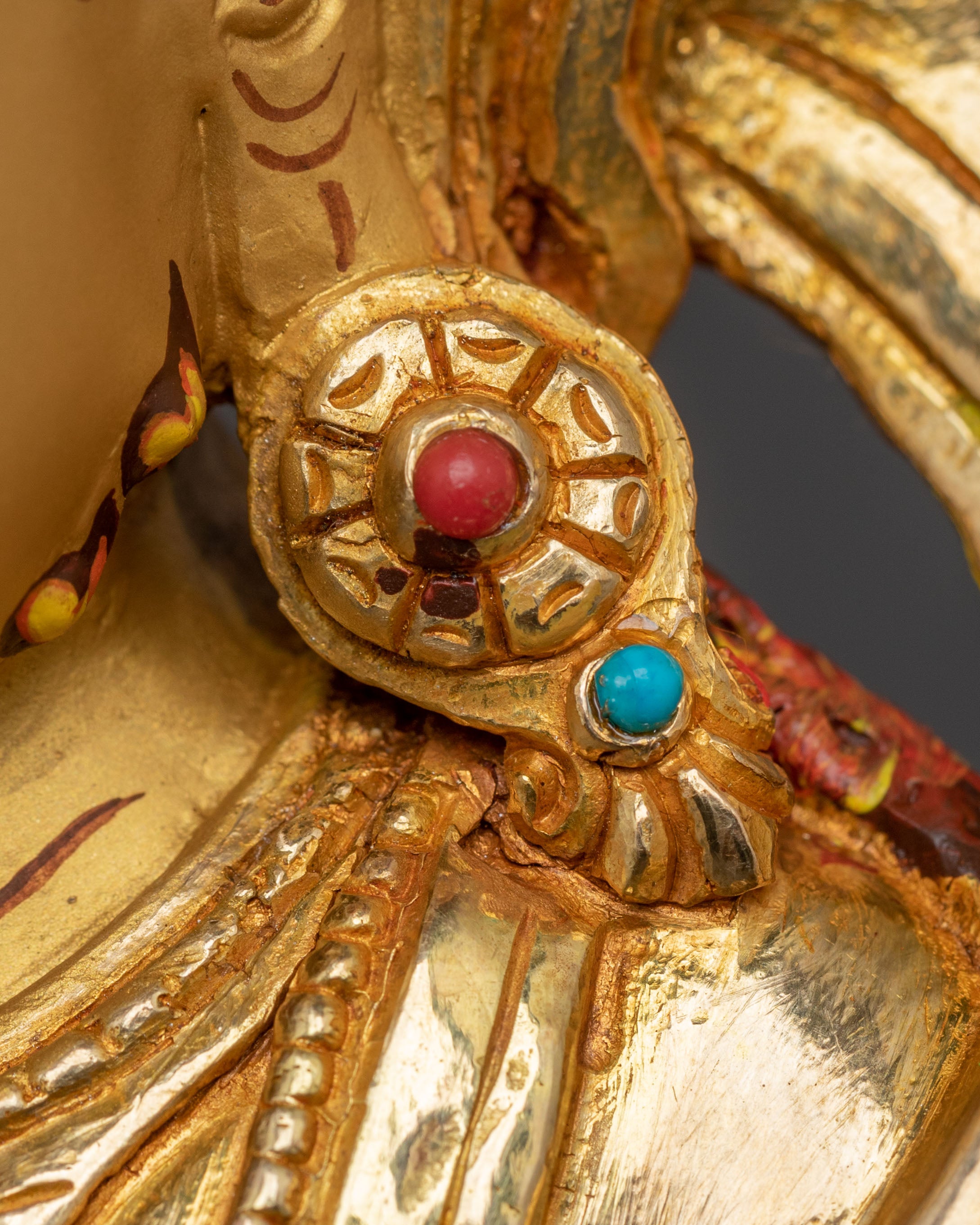Wealth Bestowing Dzambhala Statue - Hand-Gilded Copper Art