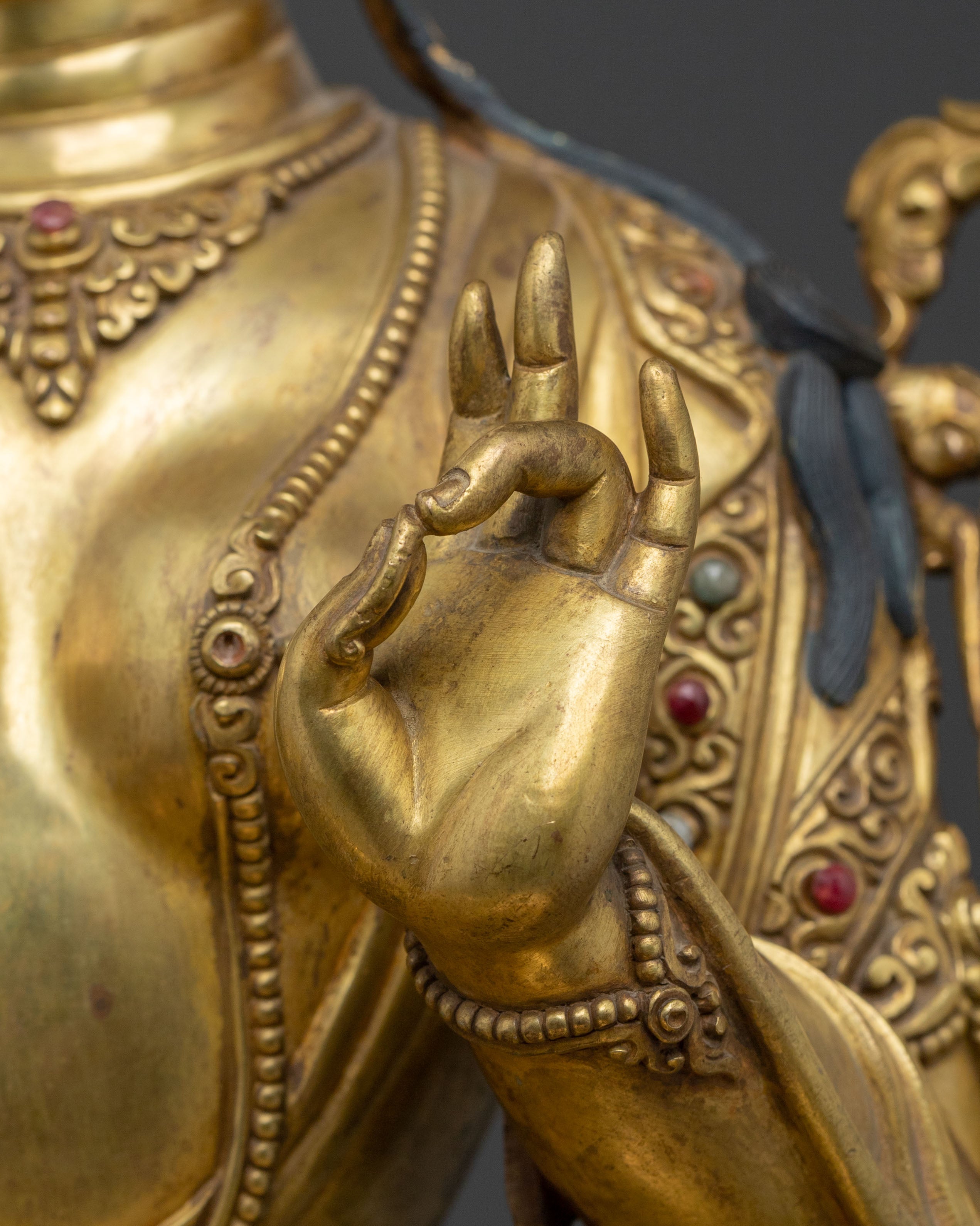 Handmade Green Tara Sacred Statue | Swift Liberator and Sacred Protector