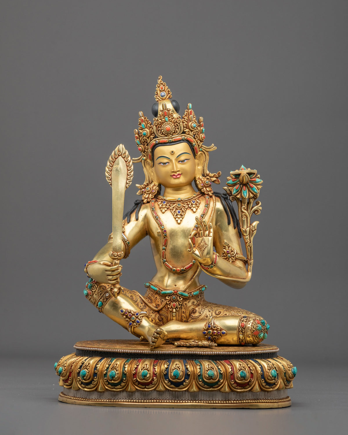 Manjushri Flaming Sword of Truth Statue