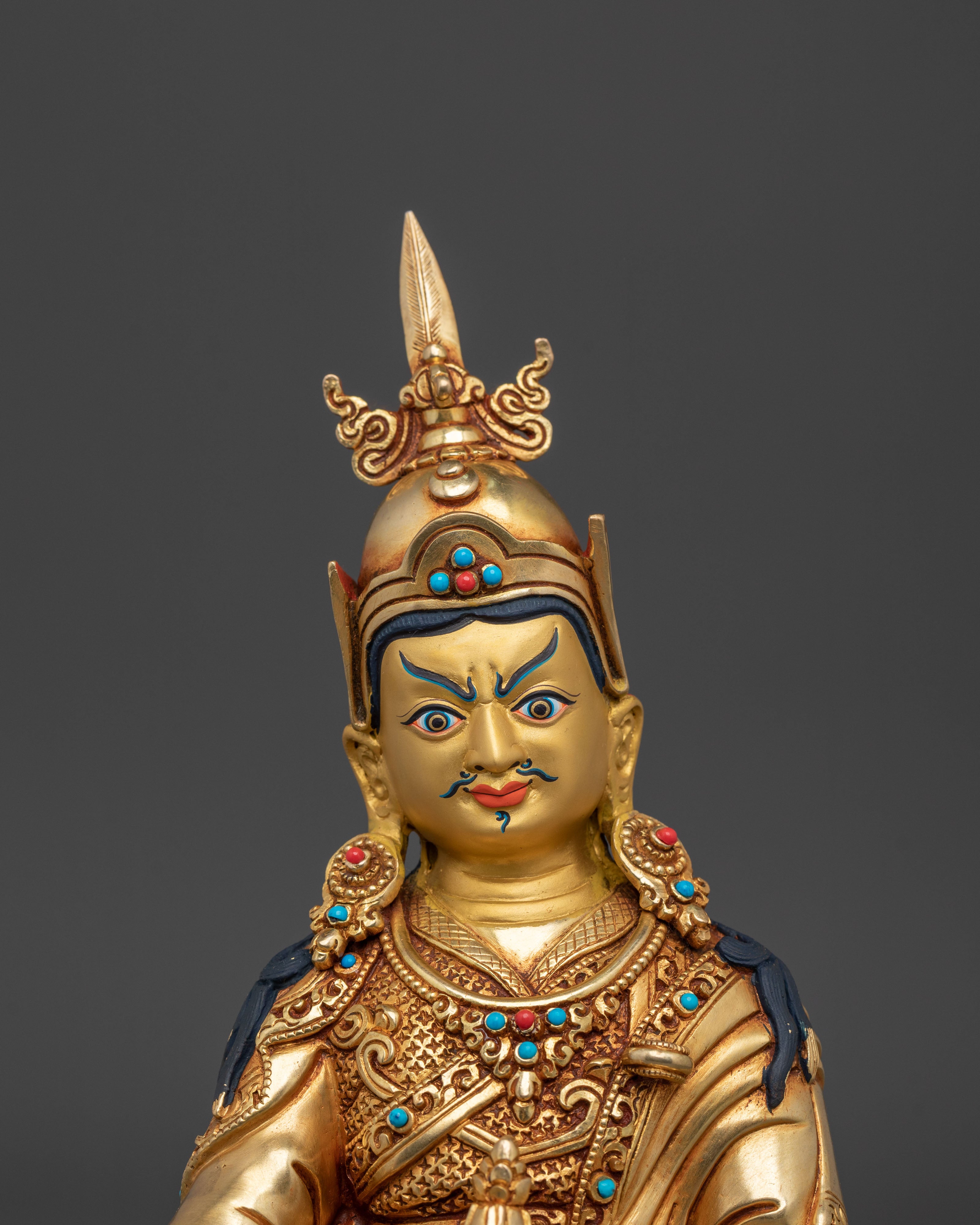 Guru Rinpoche Statue of Learning | Handmade Himalayan Altar Decor