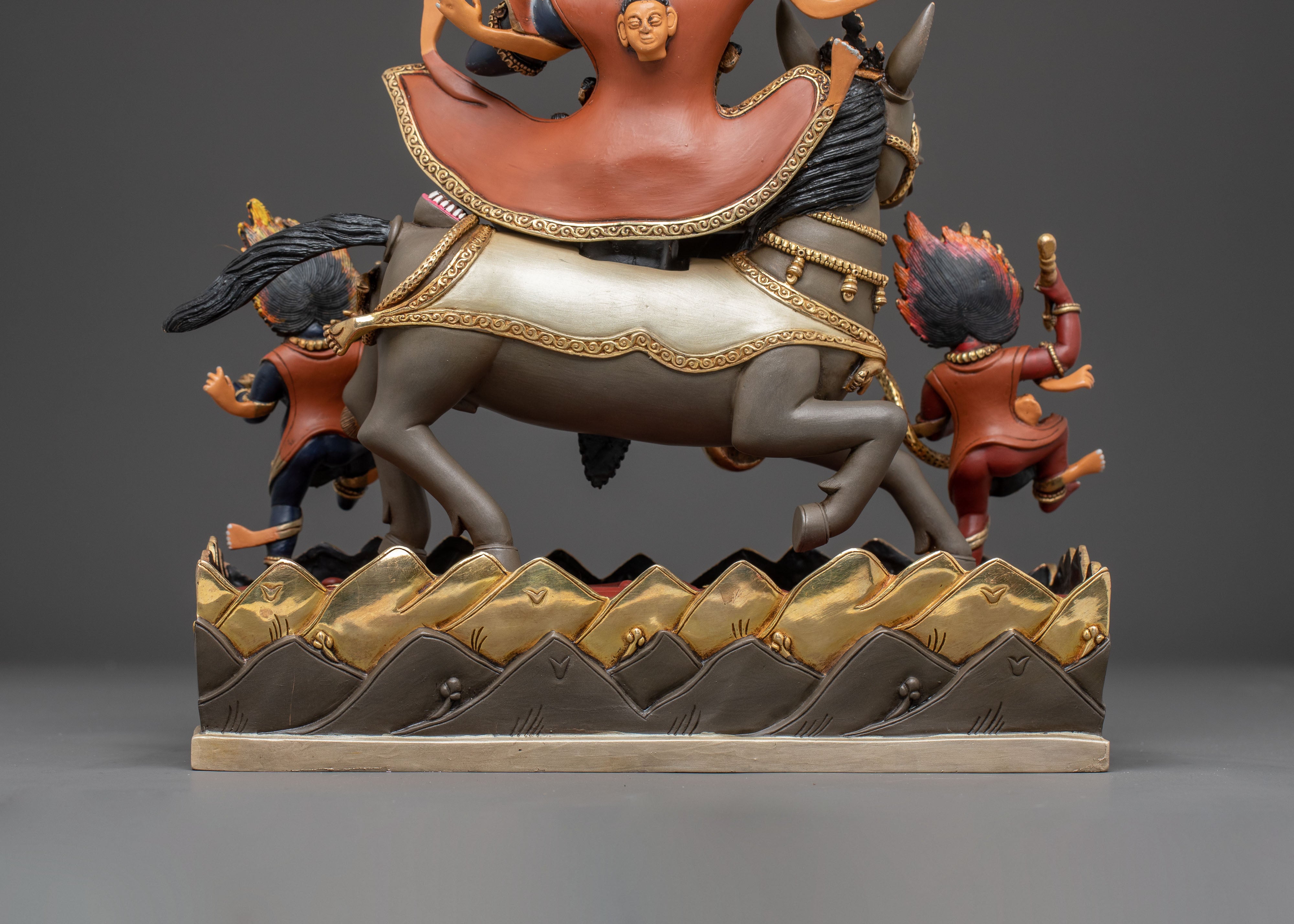 Palden Lhamo: 24k Gold Gilded Wrathful Protector