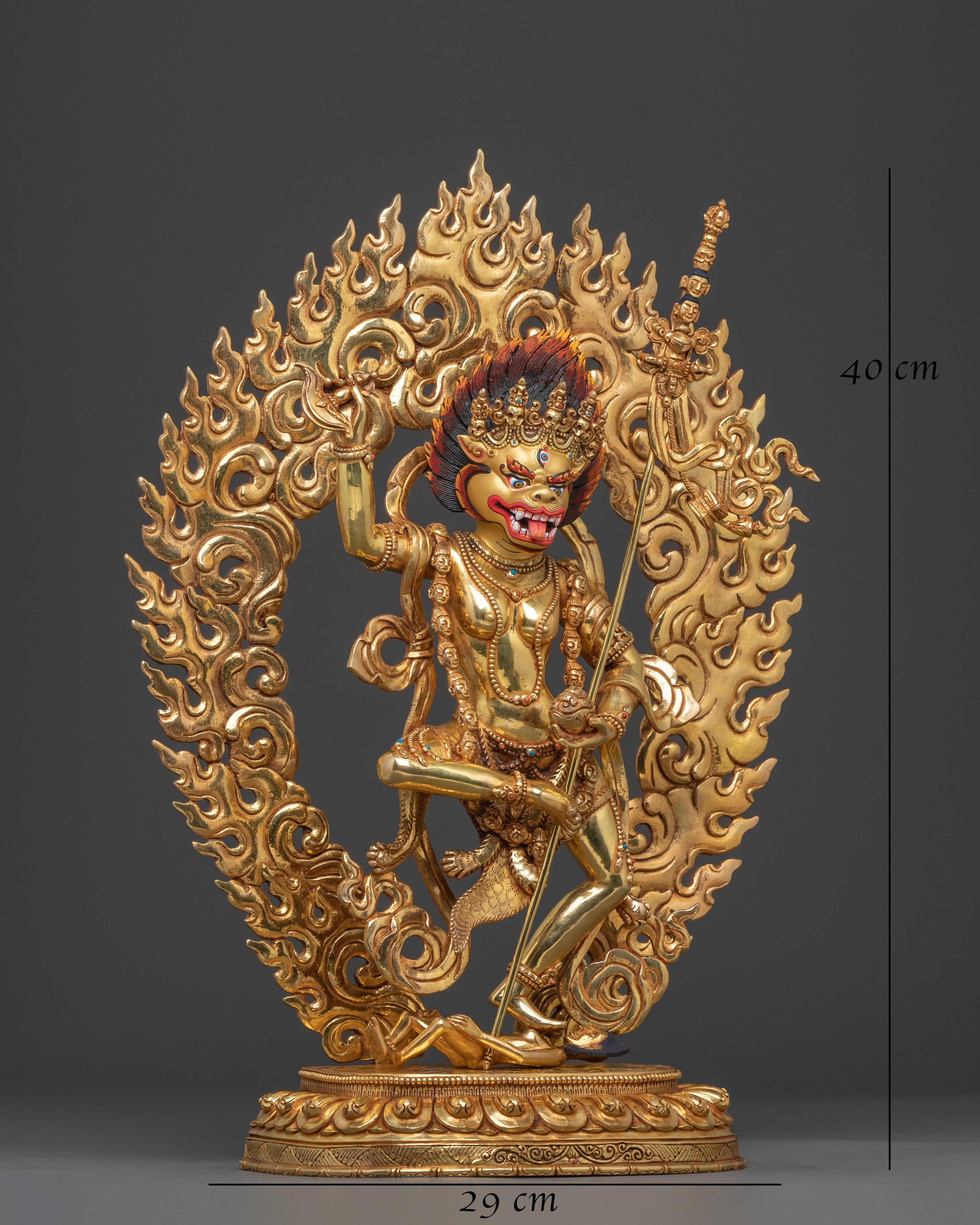 Simhamukha Sacred Sculpture | Lion-Faced Wisdom Dakini