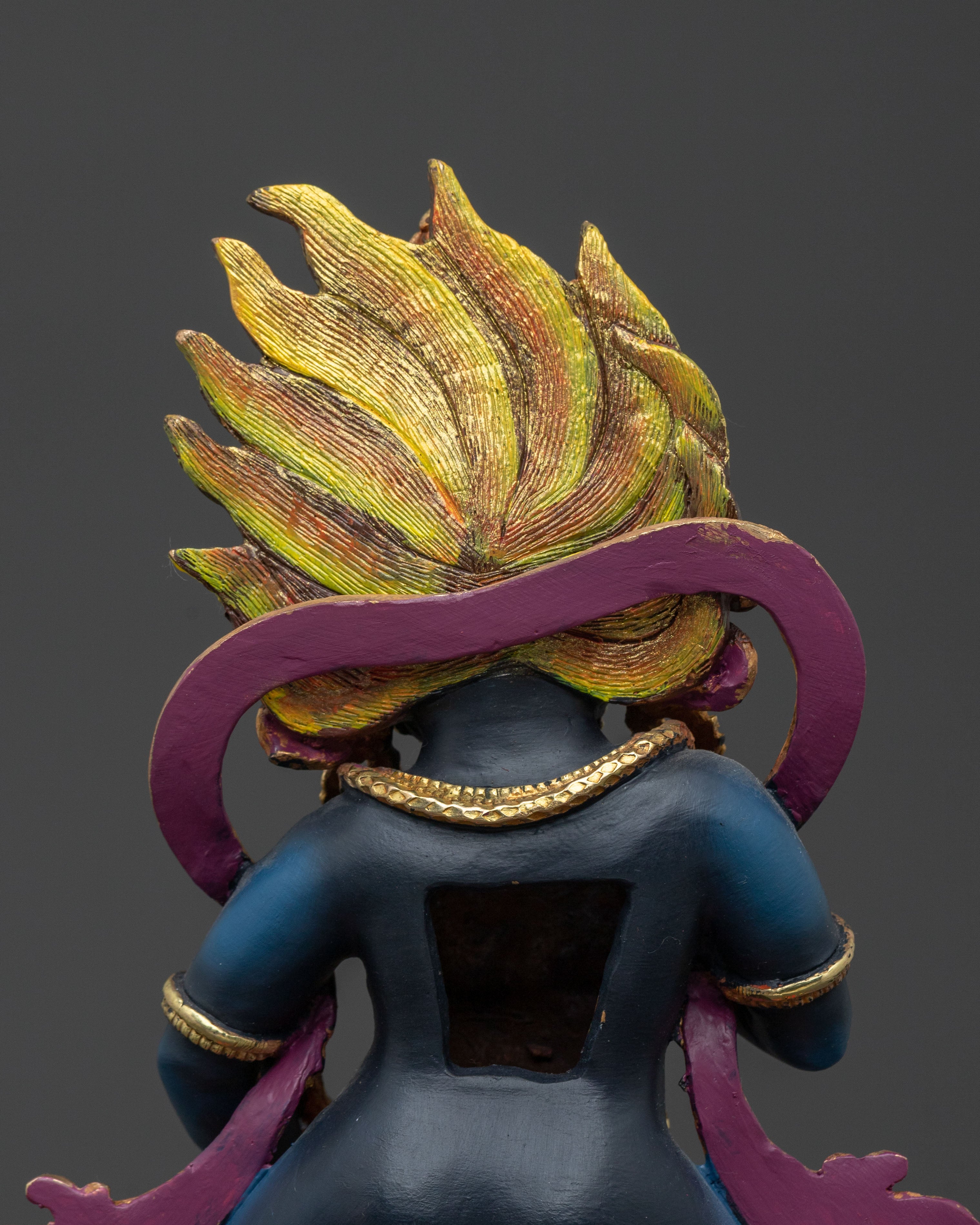 Handcrafted Black Dzambhala Statue | Wealth Deity