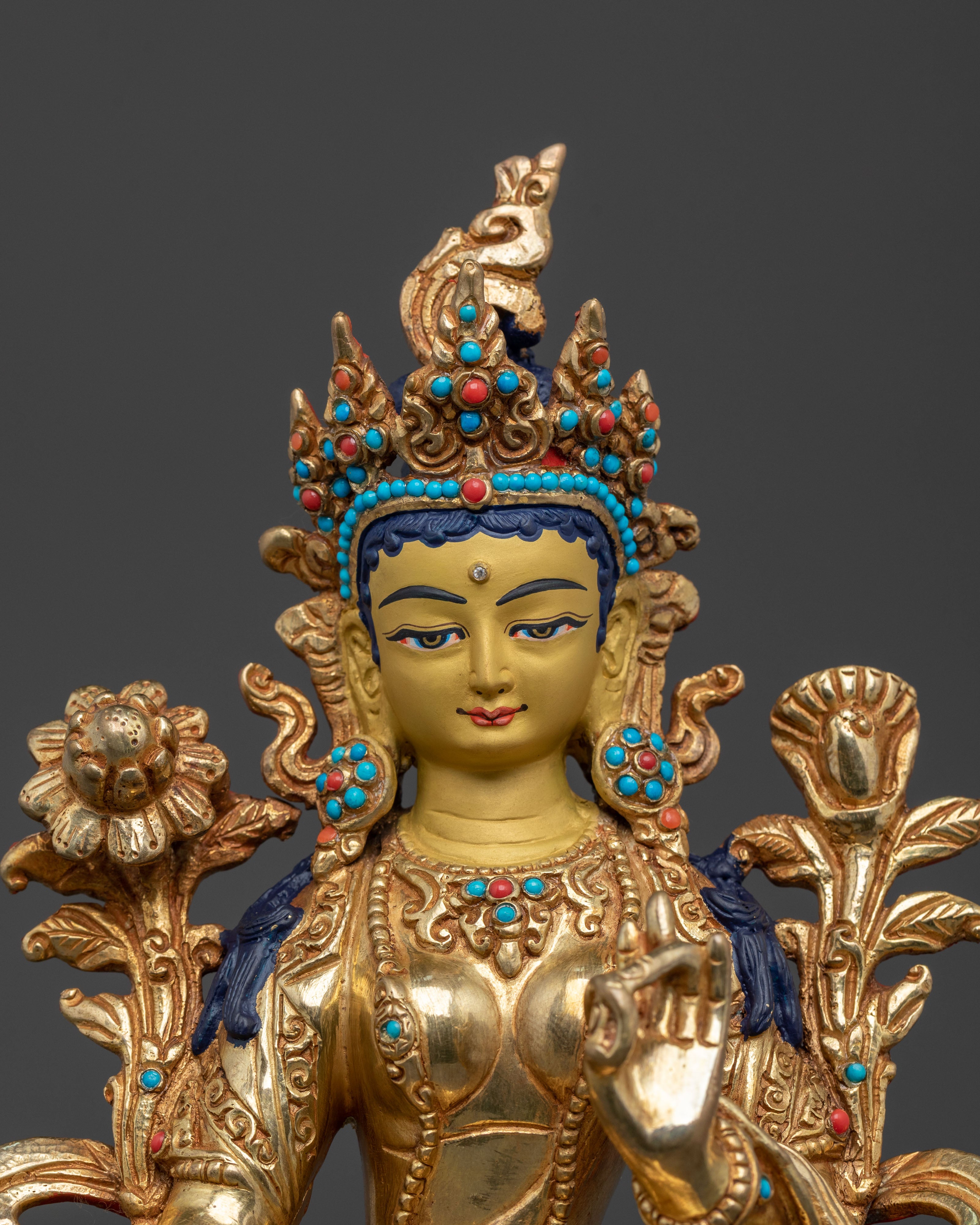 Sacred Green Tara Protection Statue | Goddess of Compassion