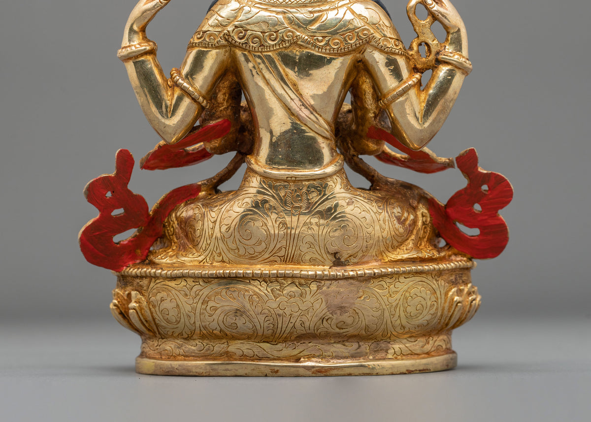 Four-Armed Chenrezig Tibetan Sculpture