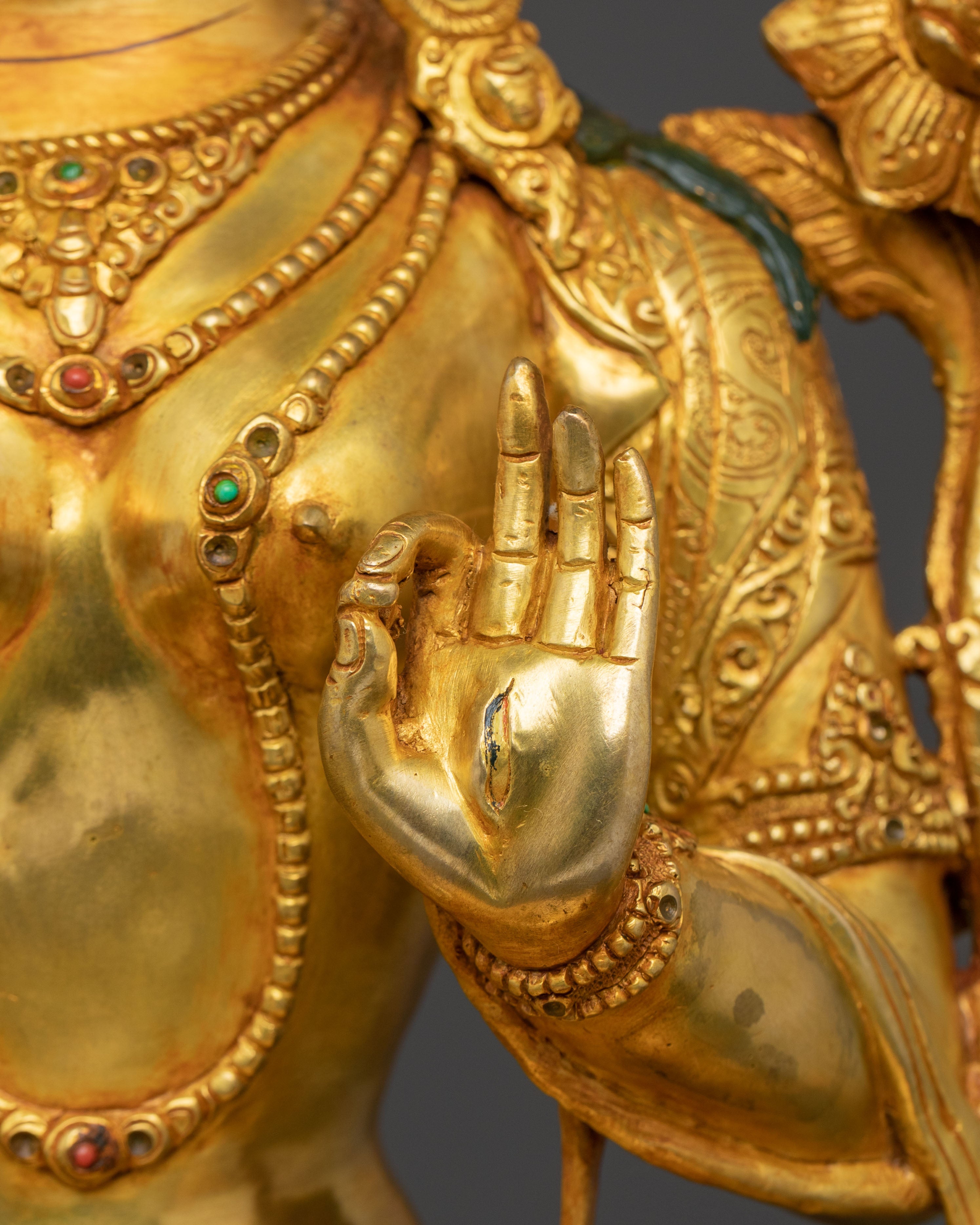 White Tara | Handcrafted 24K Gold Gilded Statue