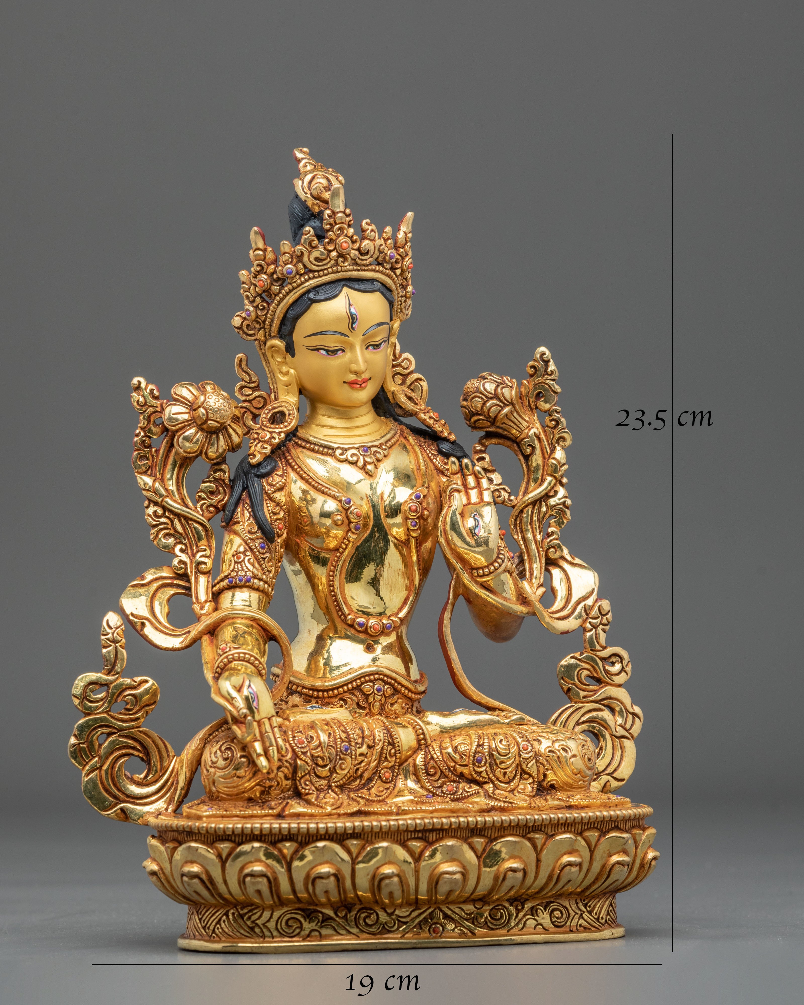 Sita Tara "White Tara" Golden Statue | Made in Nepal