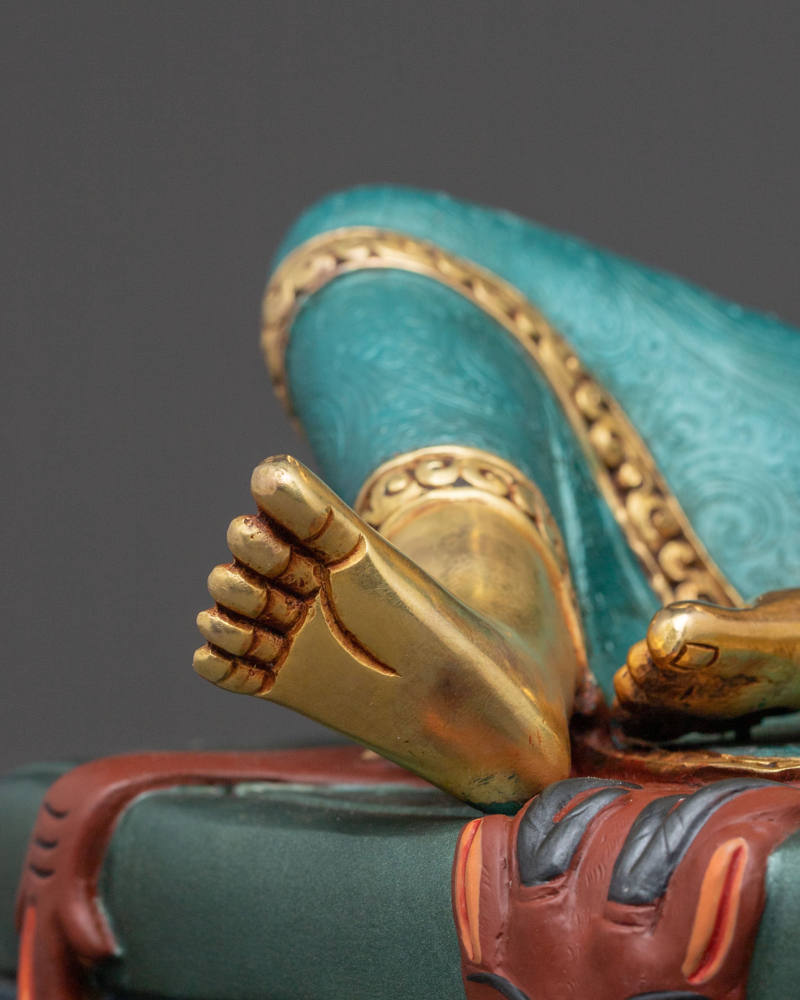 Tibetan Milarepa Buddhist Statue – 24K Gold Gilded Copper Statue