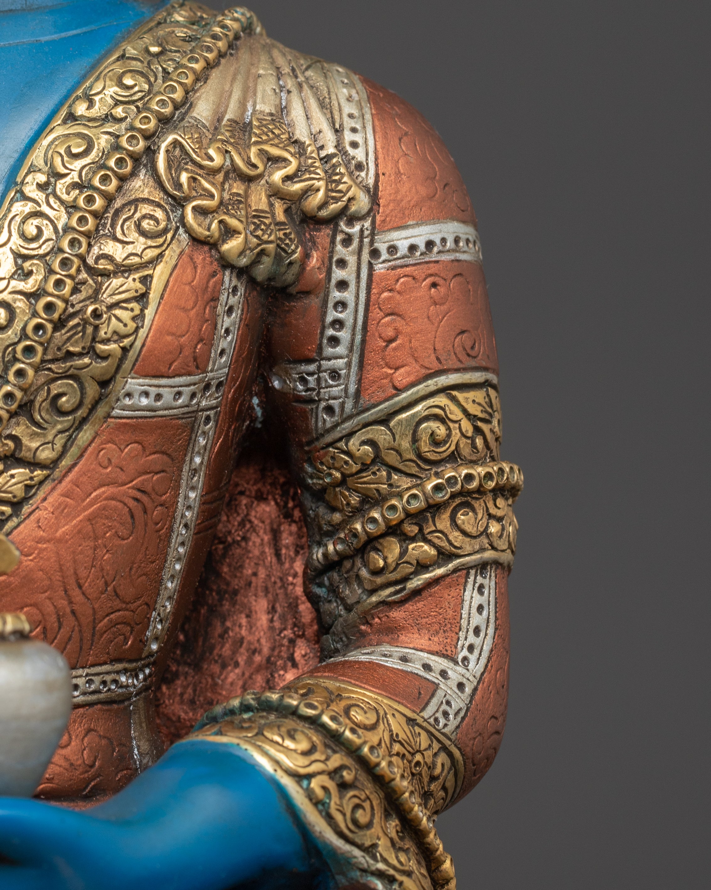 Medicine Buddha Promote Recovery and Longevity Statue | Traditional Himalayan Art