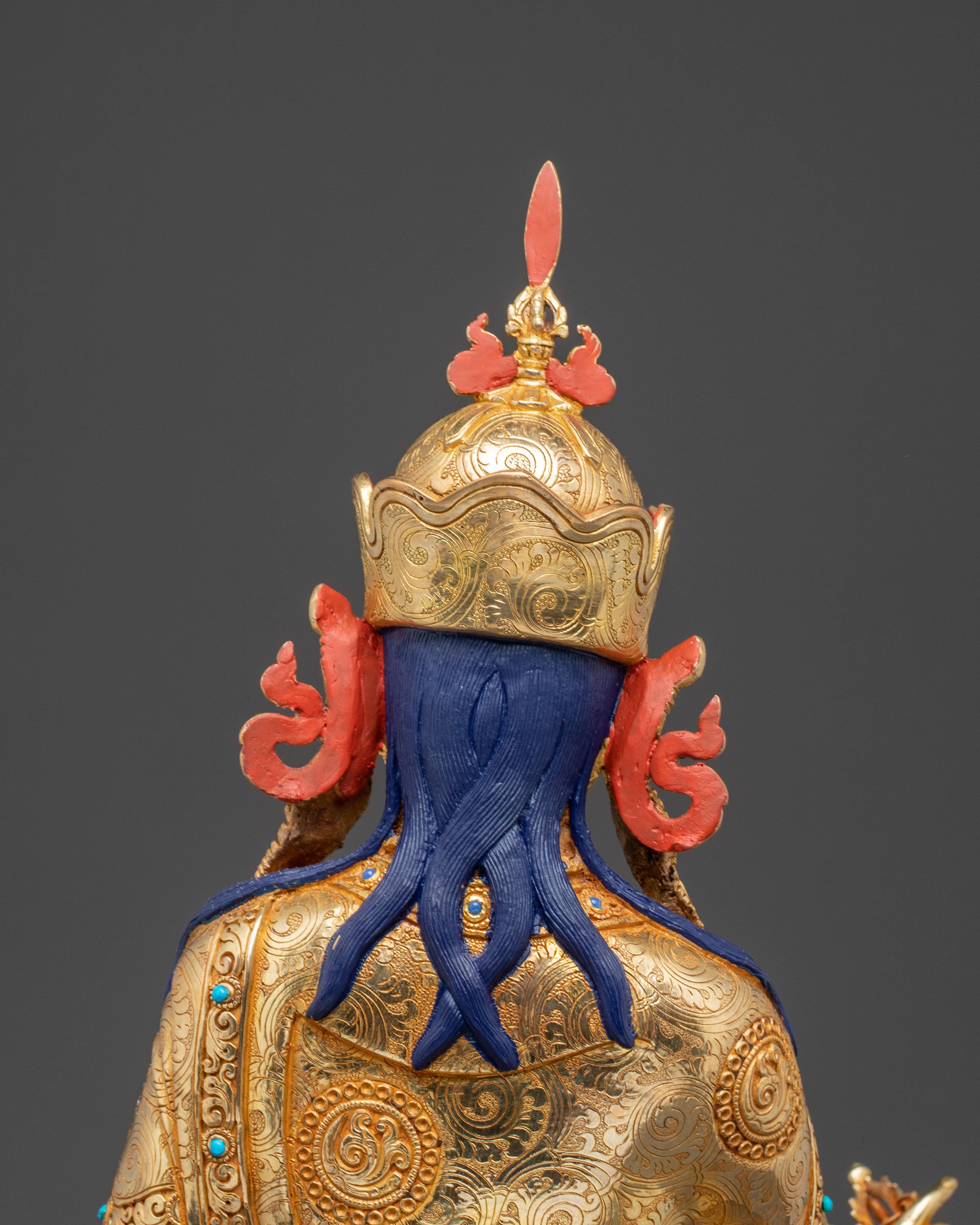 Handmade Buddhist Statue of Lotus Born Guru Rinpoche | Tantric Master