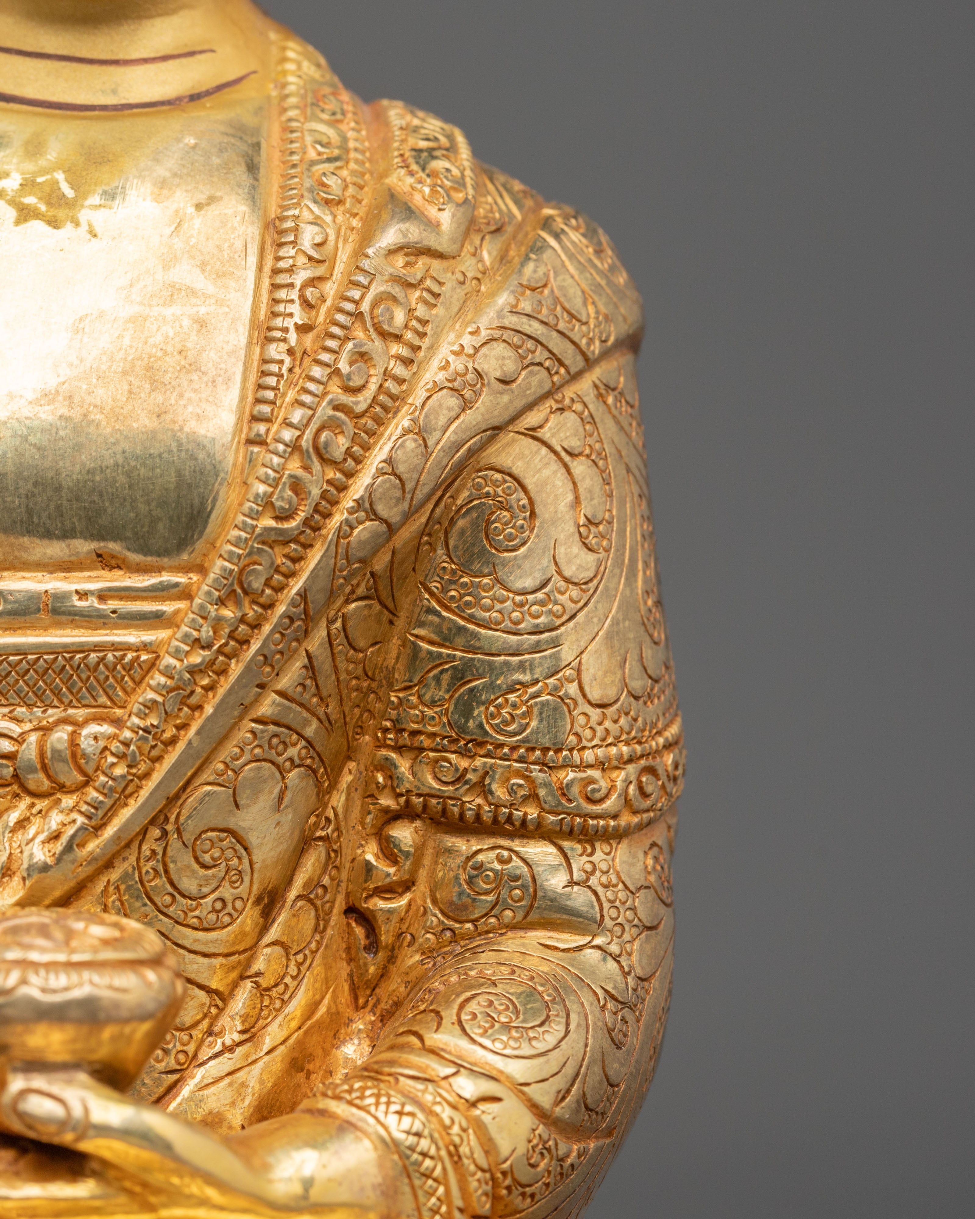 Shakyamuni Buddha Statue | 24k Gold Coated Figurine