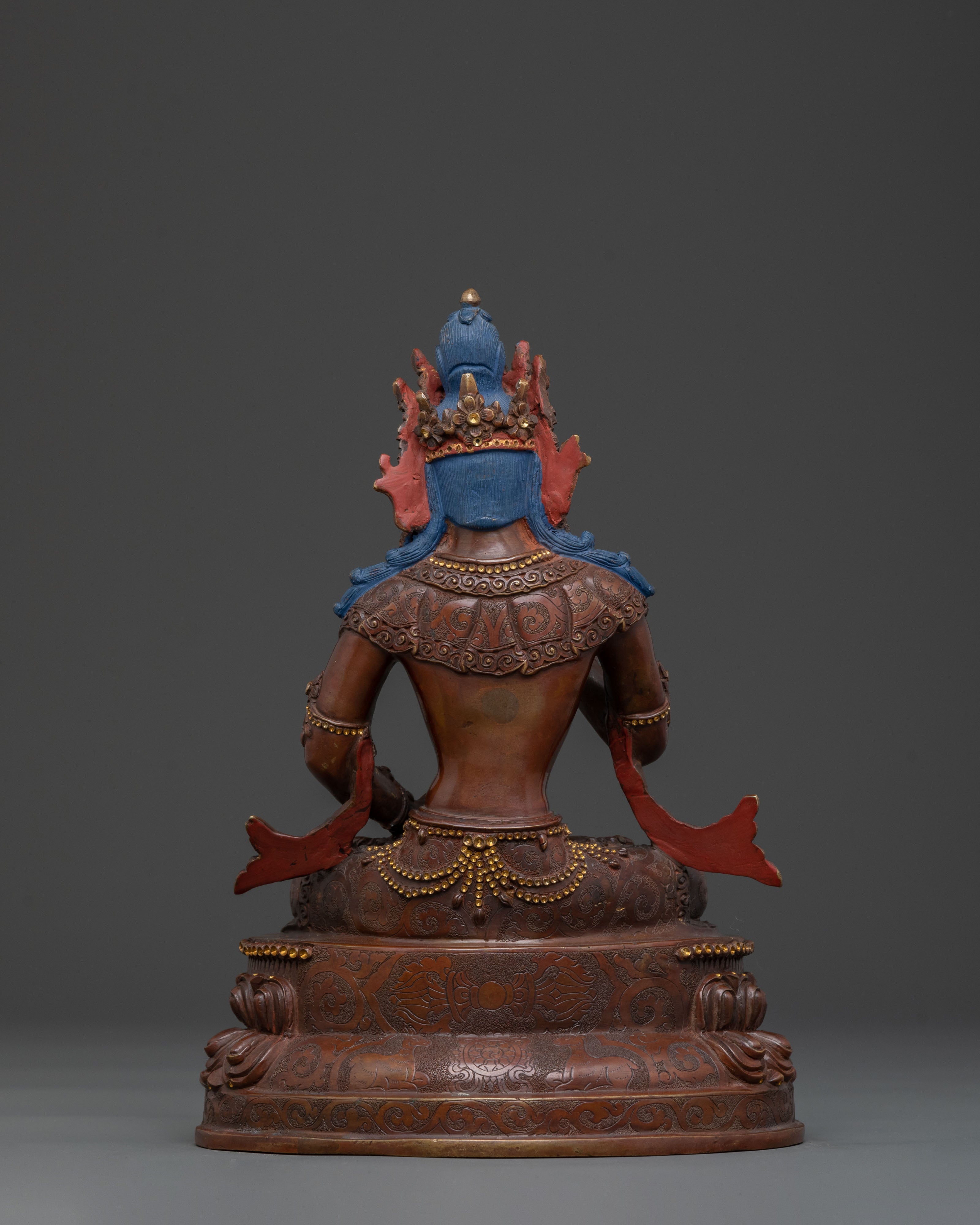 Vajrasattva Handcrafted Golden Statue: Buddha of Purification
