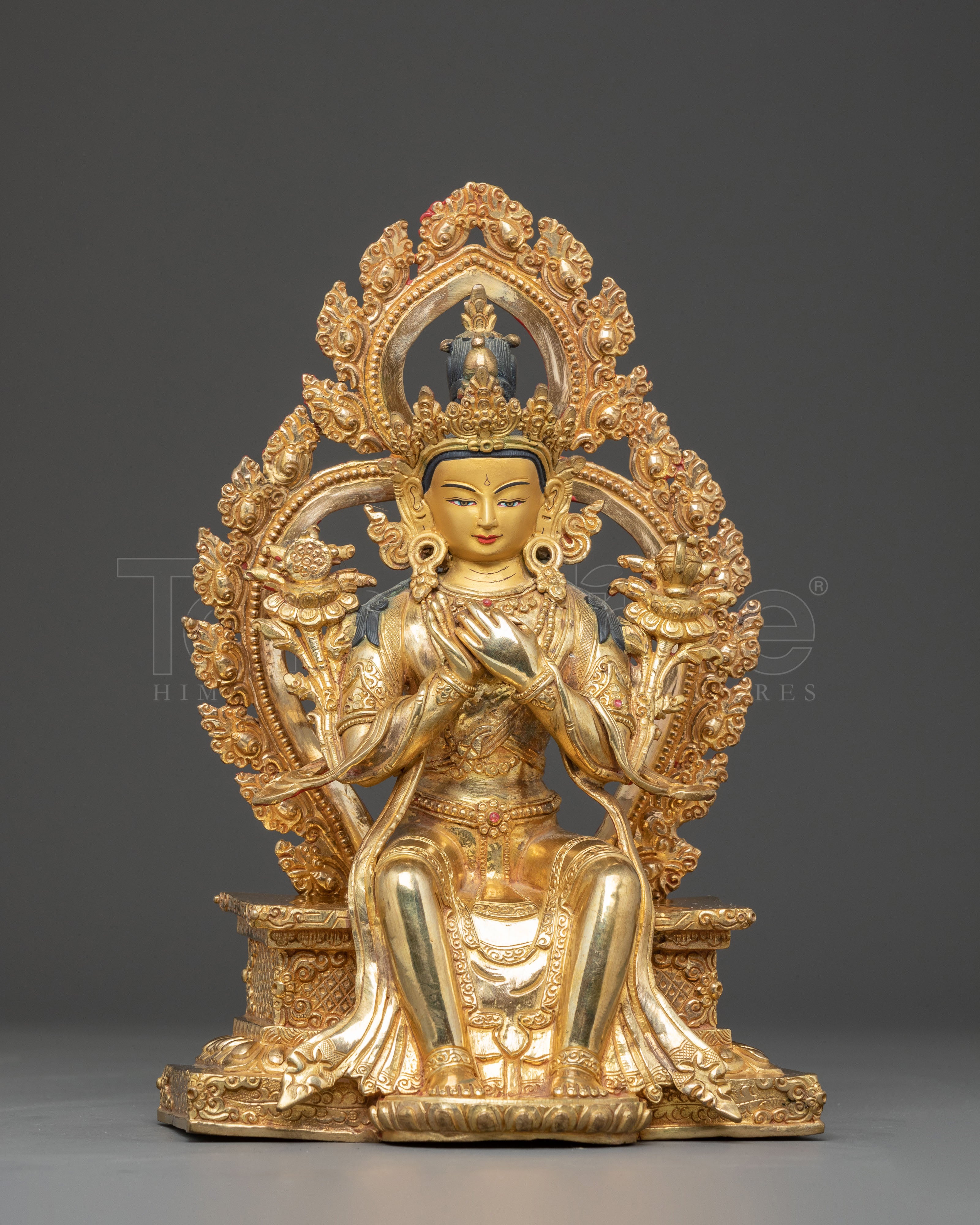Golden Maitreya Buddha Statue 