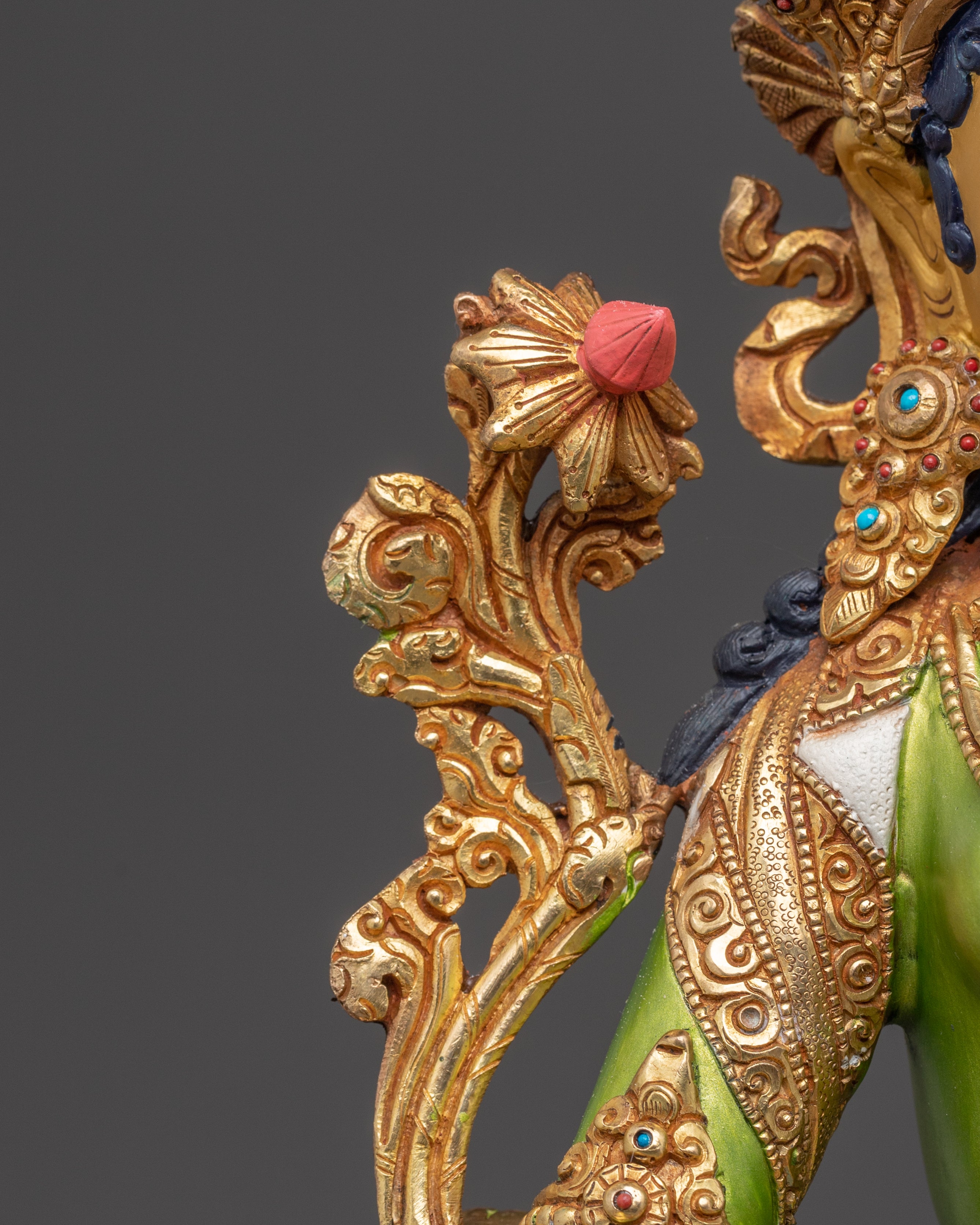 Sacred Statue of Mother Green Tara | Compassionate Protector