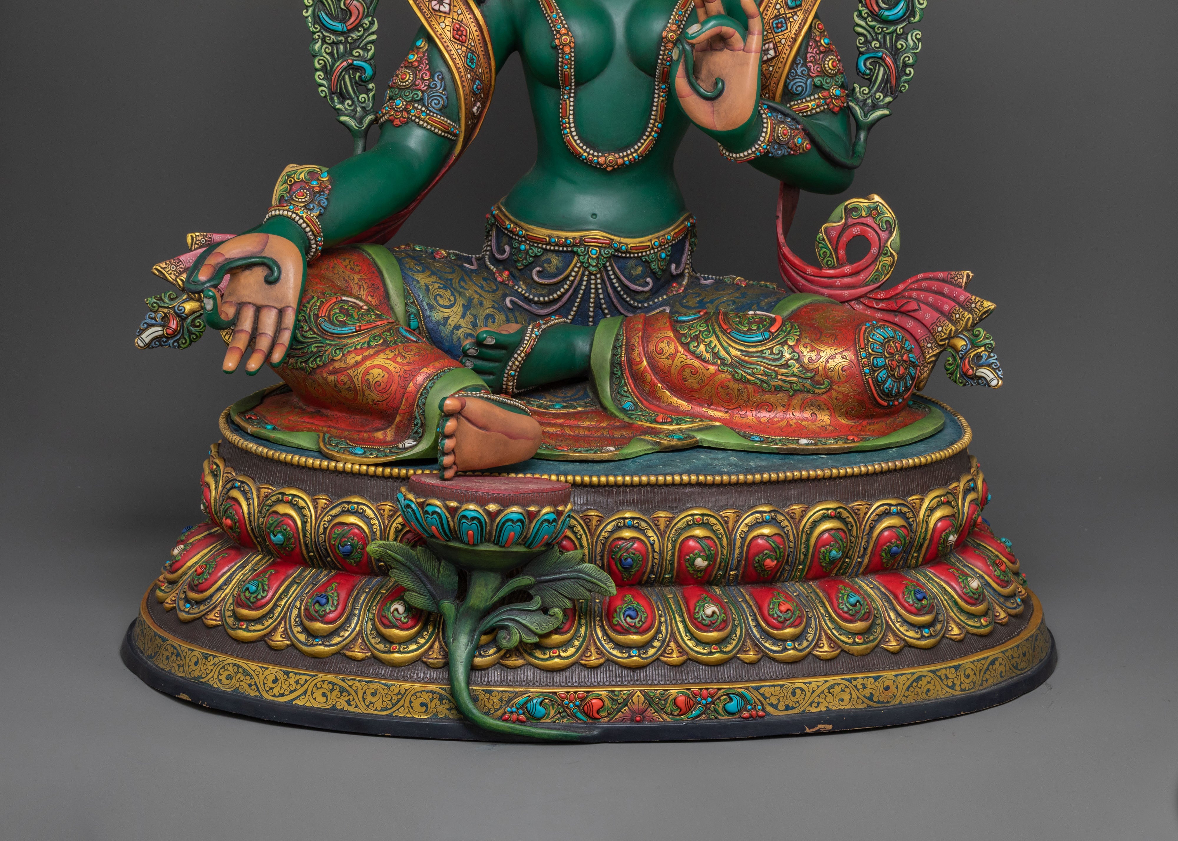 Protection Sculpture of Green Tara | Swift Liberator and Compassionate Goddess