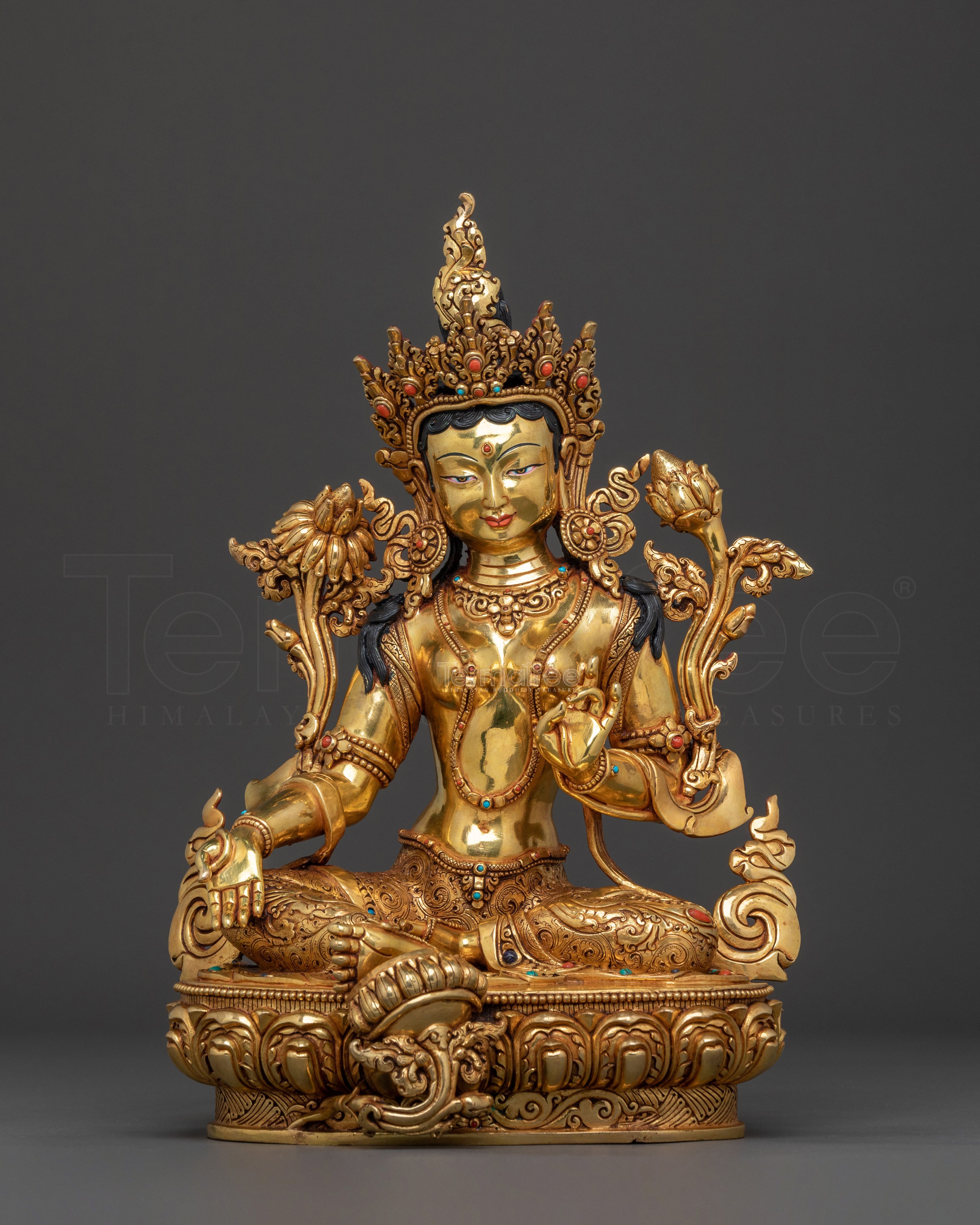 Green Tara Statue for Spiritual Decor | Goddess of Compassion