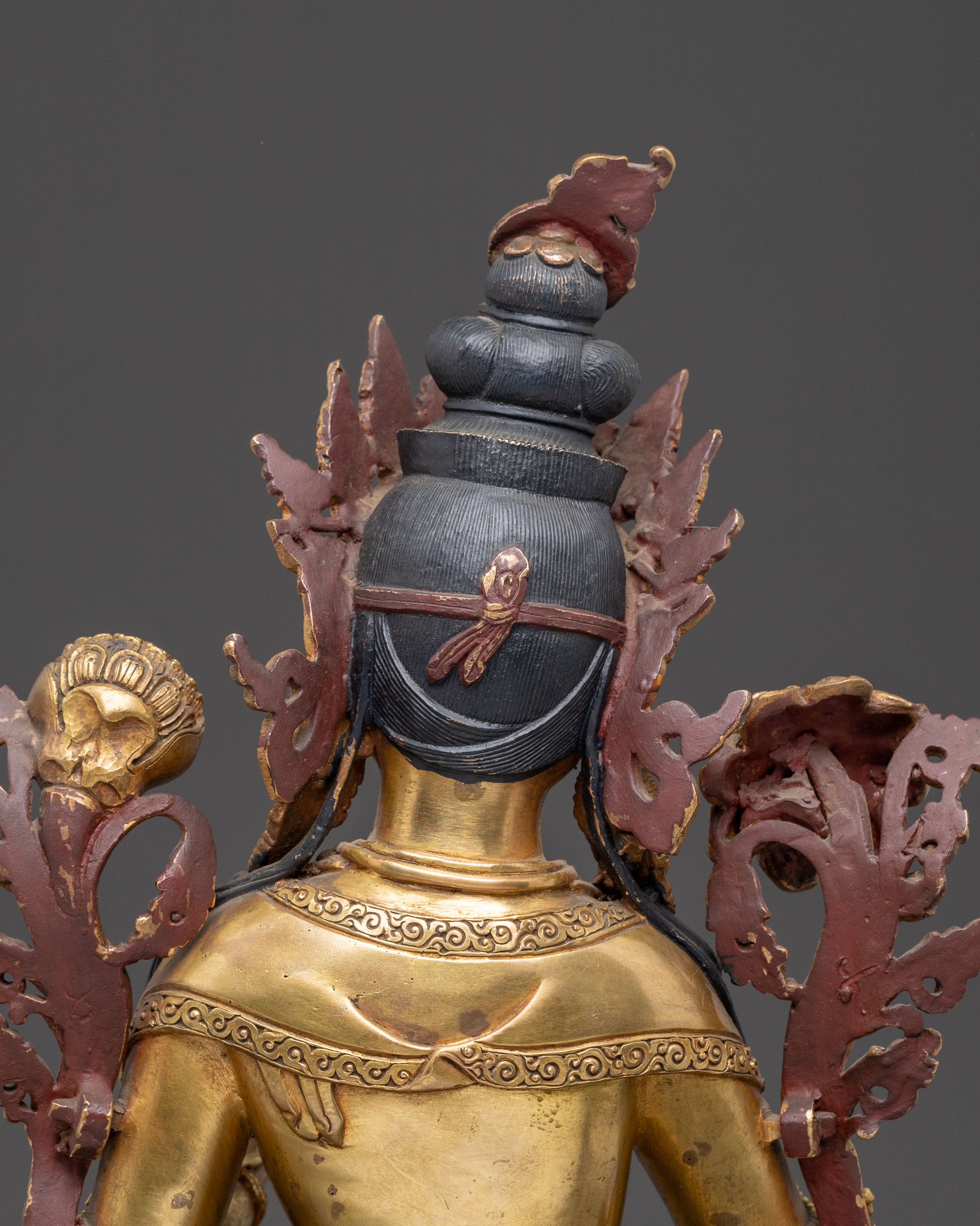 Handcrafted Green Tara Golden Statue | Goddess of Compassion