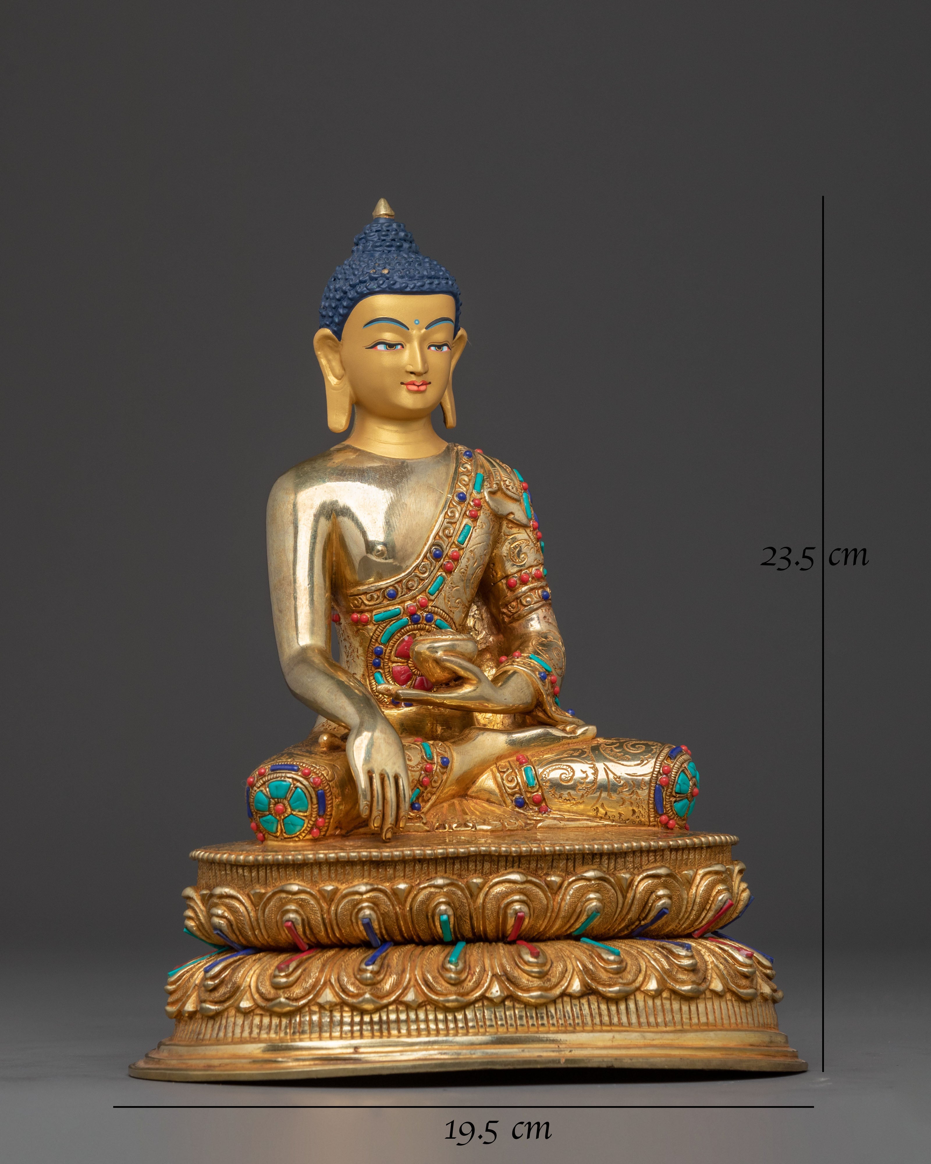 Divine Shakyamuni Buddha Blessing Statue – Handcrafted Serenity