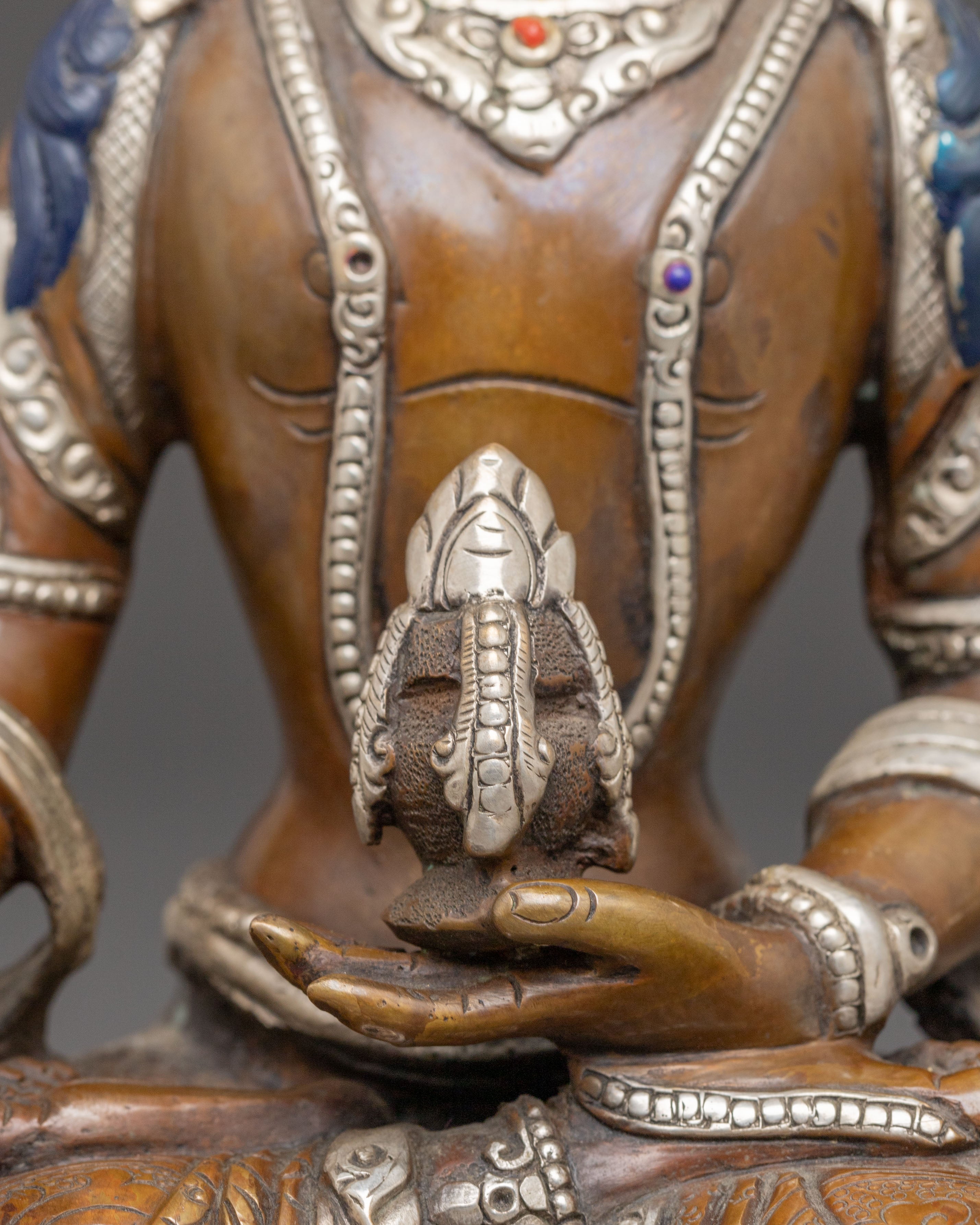 Handmade Copper Statue of Bodhisattva Ksitigarbha | Protector of Beings