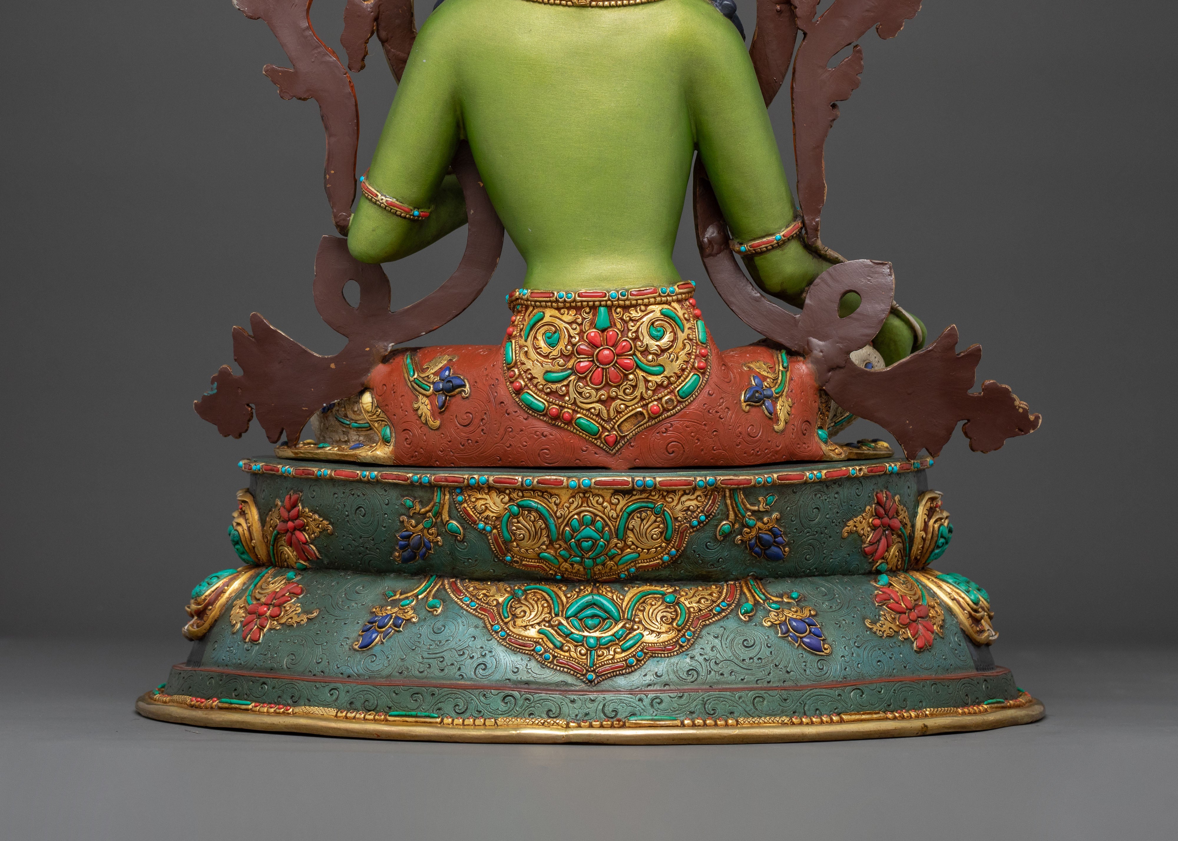 Green Tara Compassion Figure | 24K Gold Gilded Statue