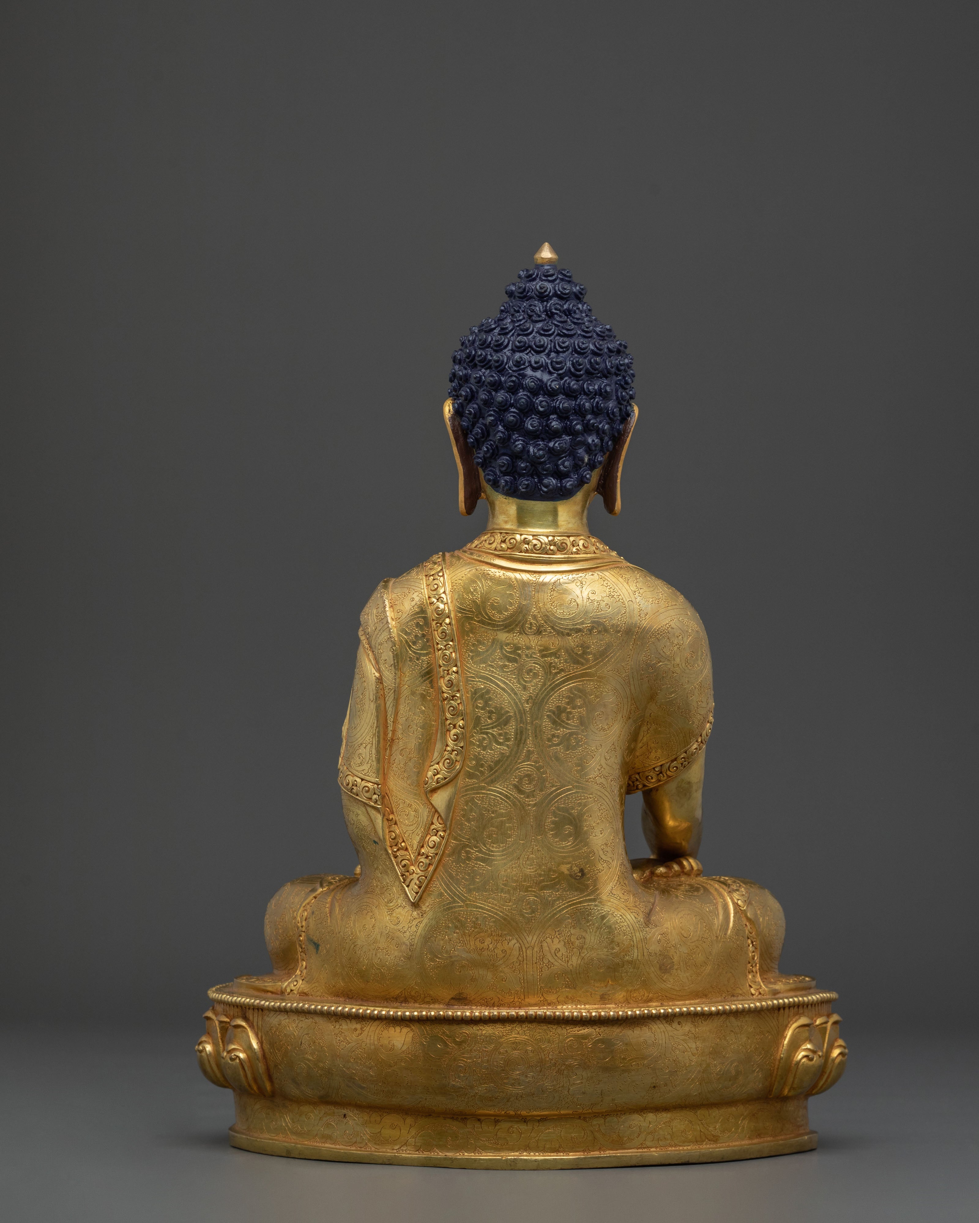 Shakyamuni Buddha Statue | 24K Gold Gilded Serenity