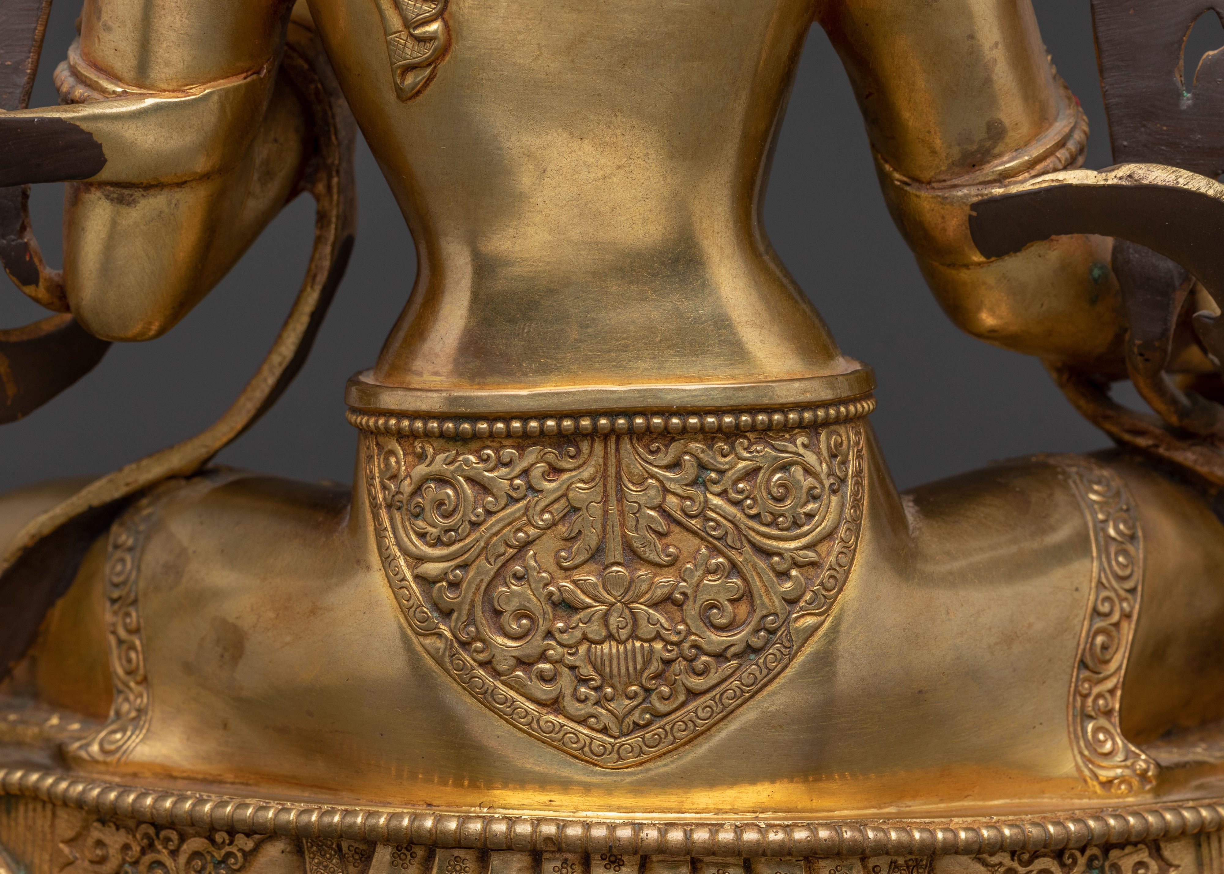 Handcrafted Goddess Green Tara Statue for Protection