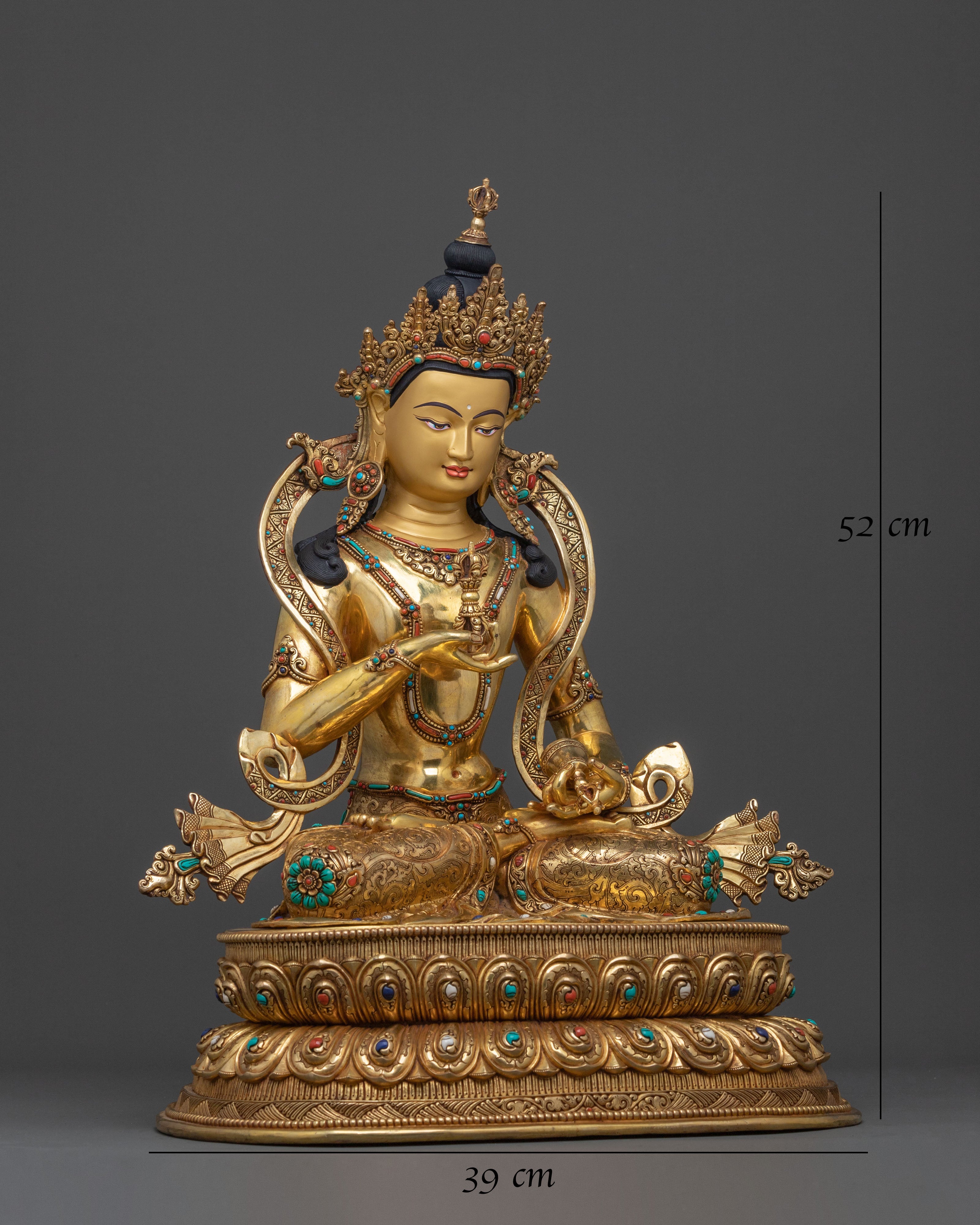 Sacred Vajrasattva Purification Deity Sculpture | Sacred Buddhist Statue of Healing