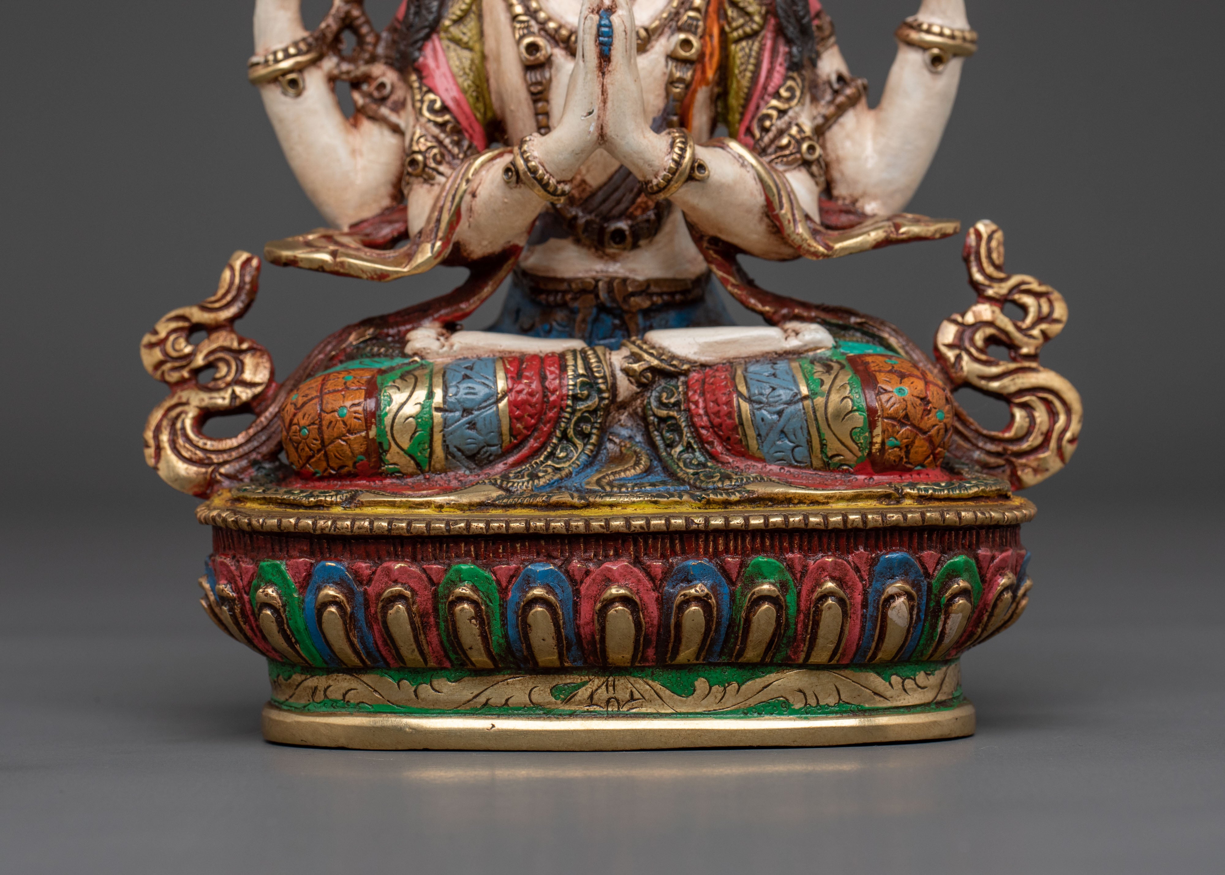 Serene Spiritual Figurine of Chenrezig | Bodhisattva of Compassion