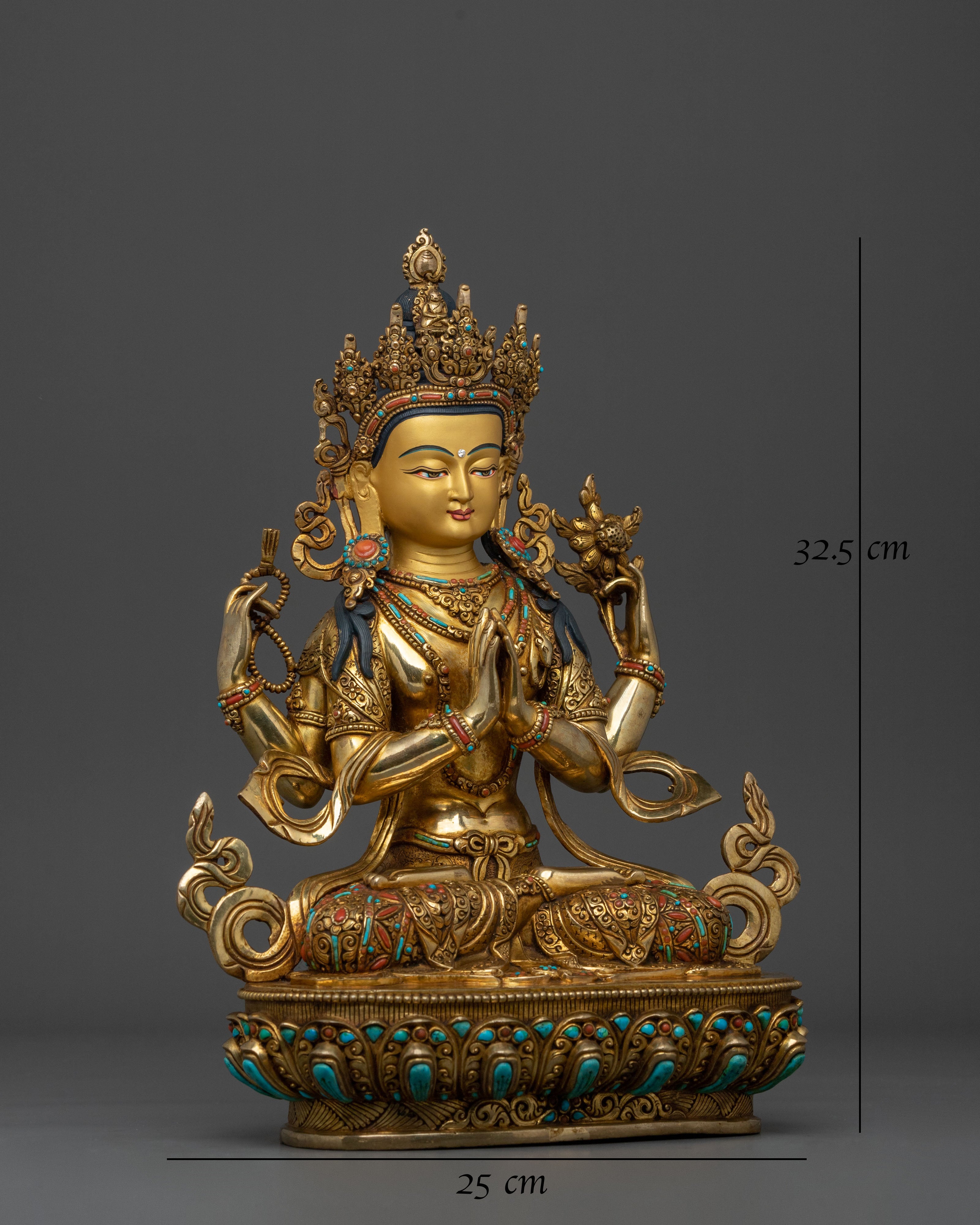 Tibetan Chenrezig Sacred Statue | Divine Figurine