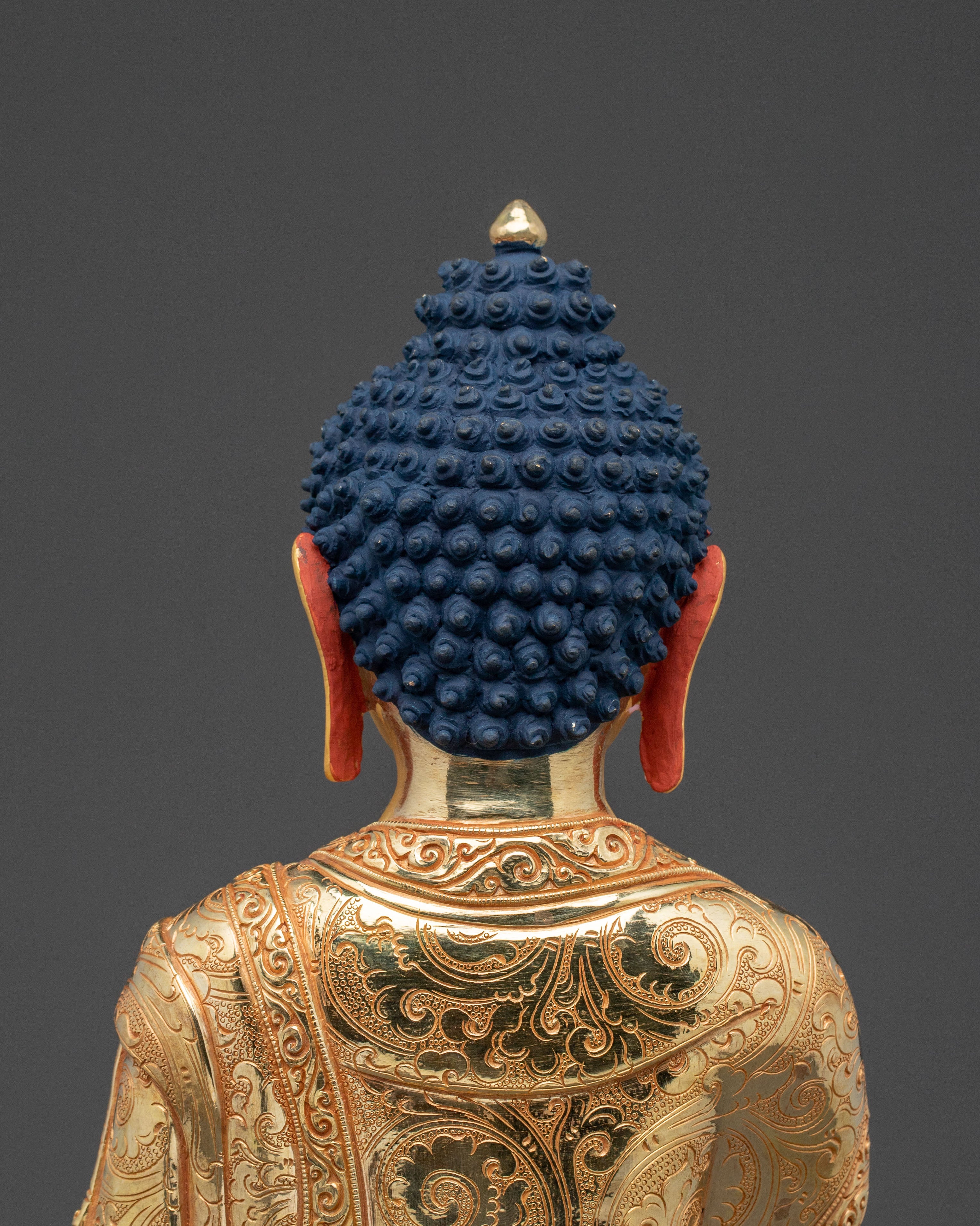 24K Gold Gilded Shakyamuni Buddha Sculpture | Light of Enlightenment