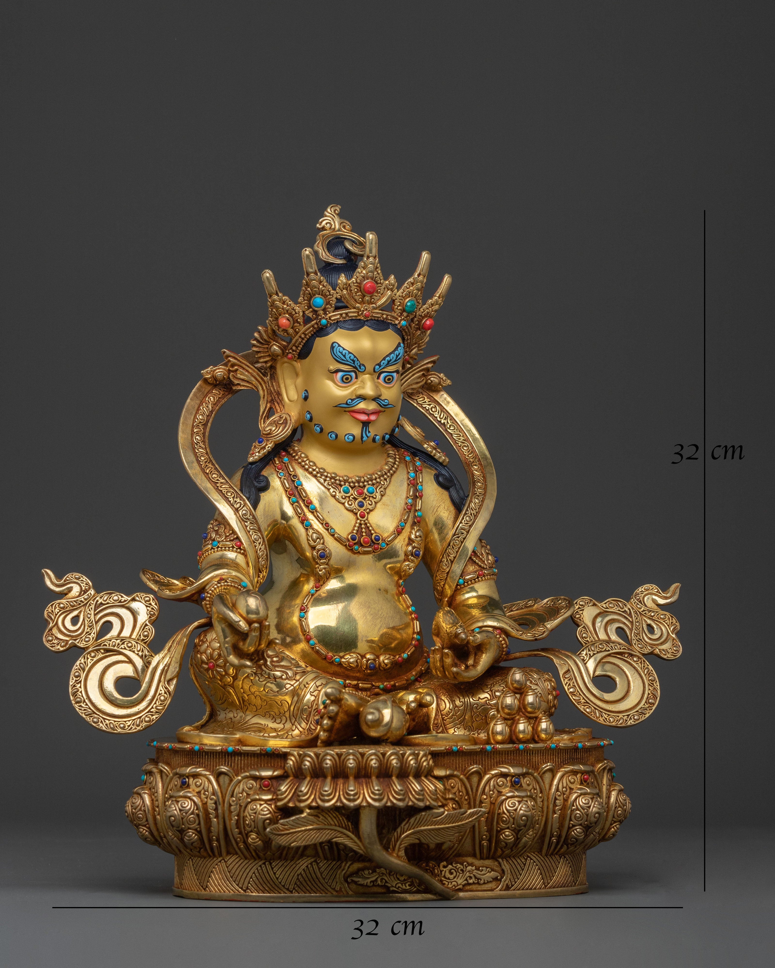 Wealth Deity: Dzambhala Statue | Spiritual Figurine