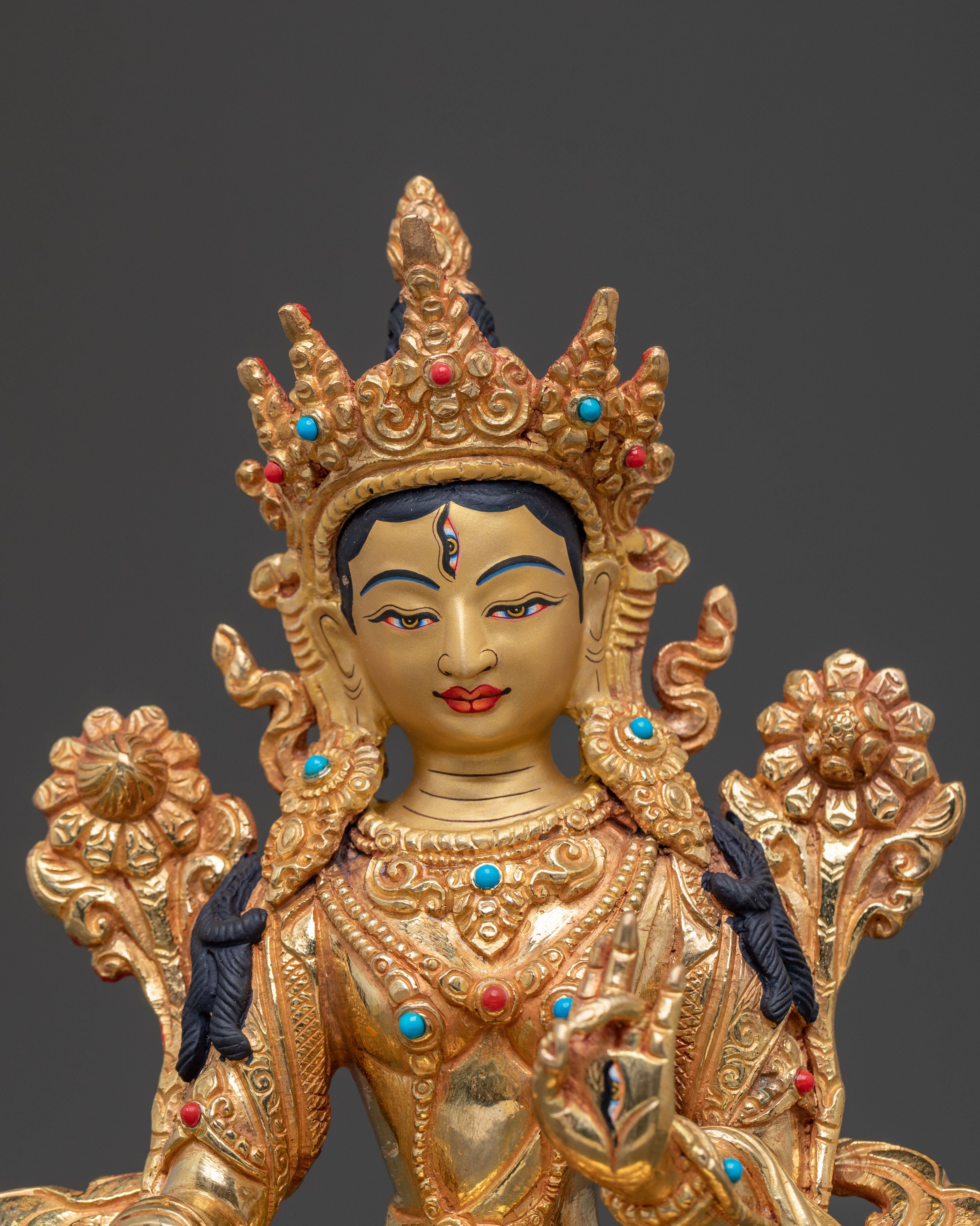 White Tara Statue | Seven-Eyed Tara