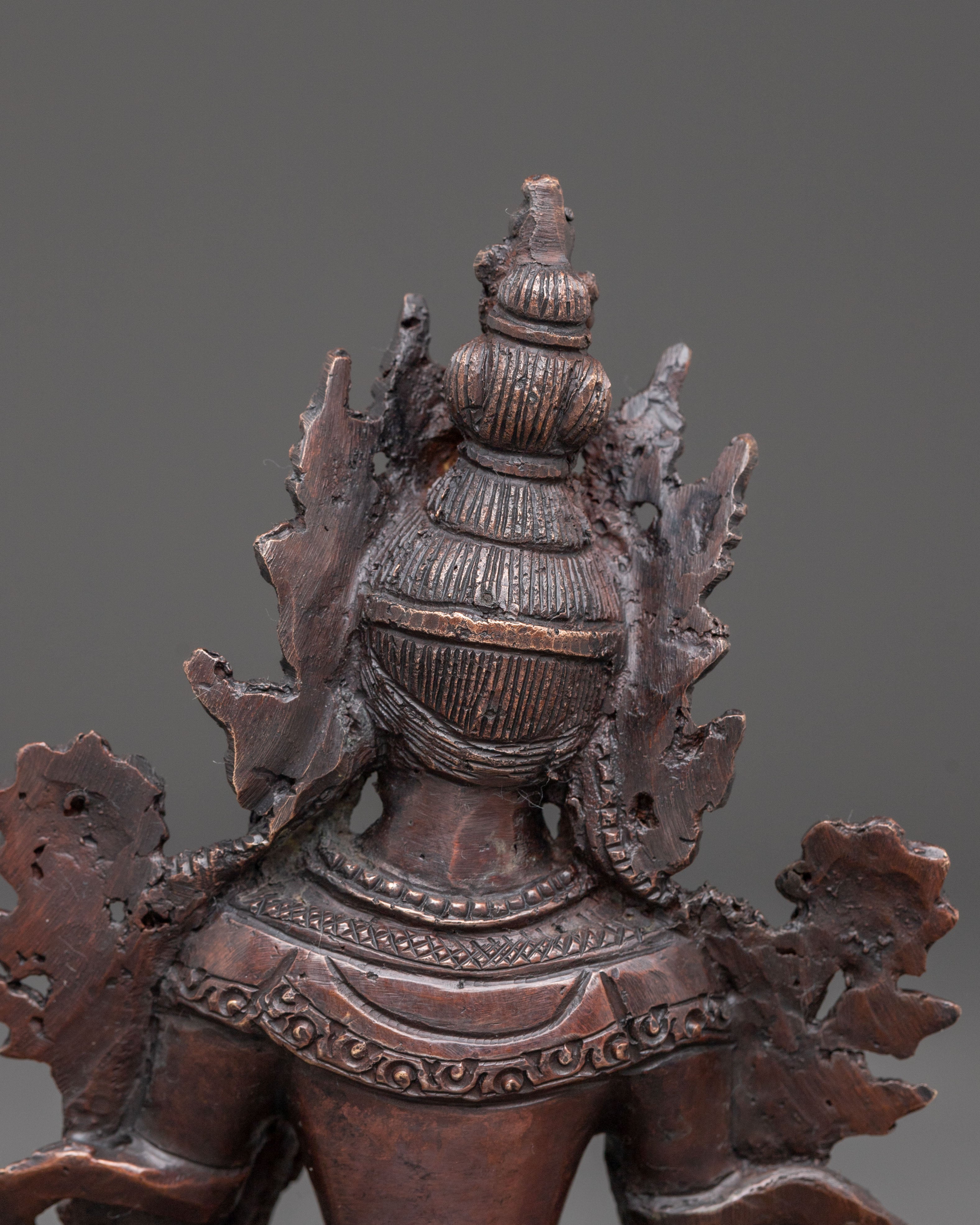 White Tara Oxidized Copper Statue | Goddess of Healing & Longevity