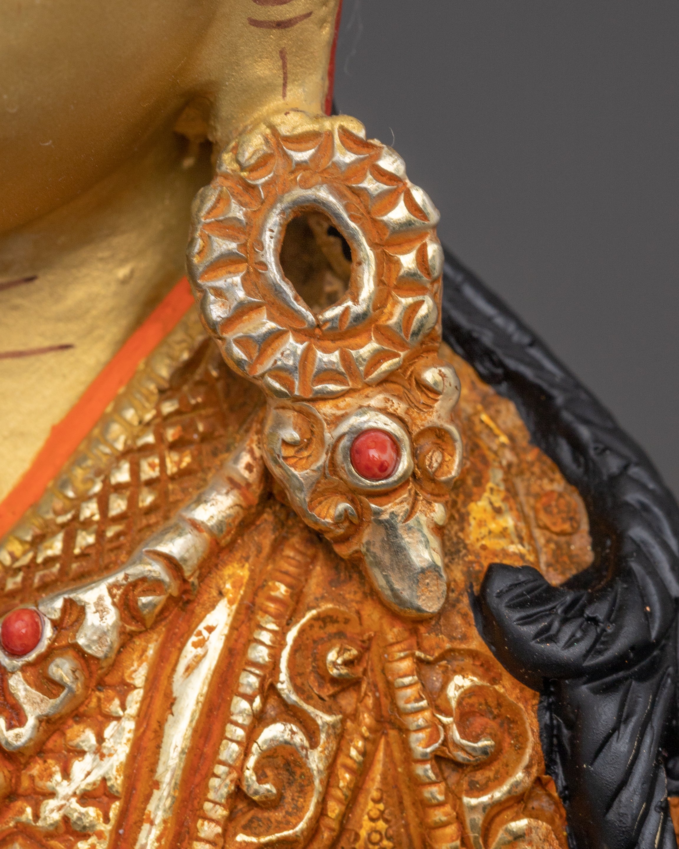 Guru Padmasambhava Golden Statue | Handcrafted 24K Gold-Gilded Sculpture
