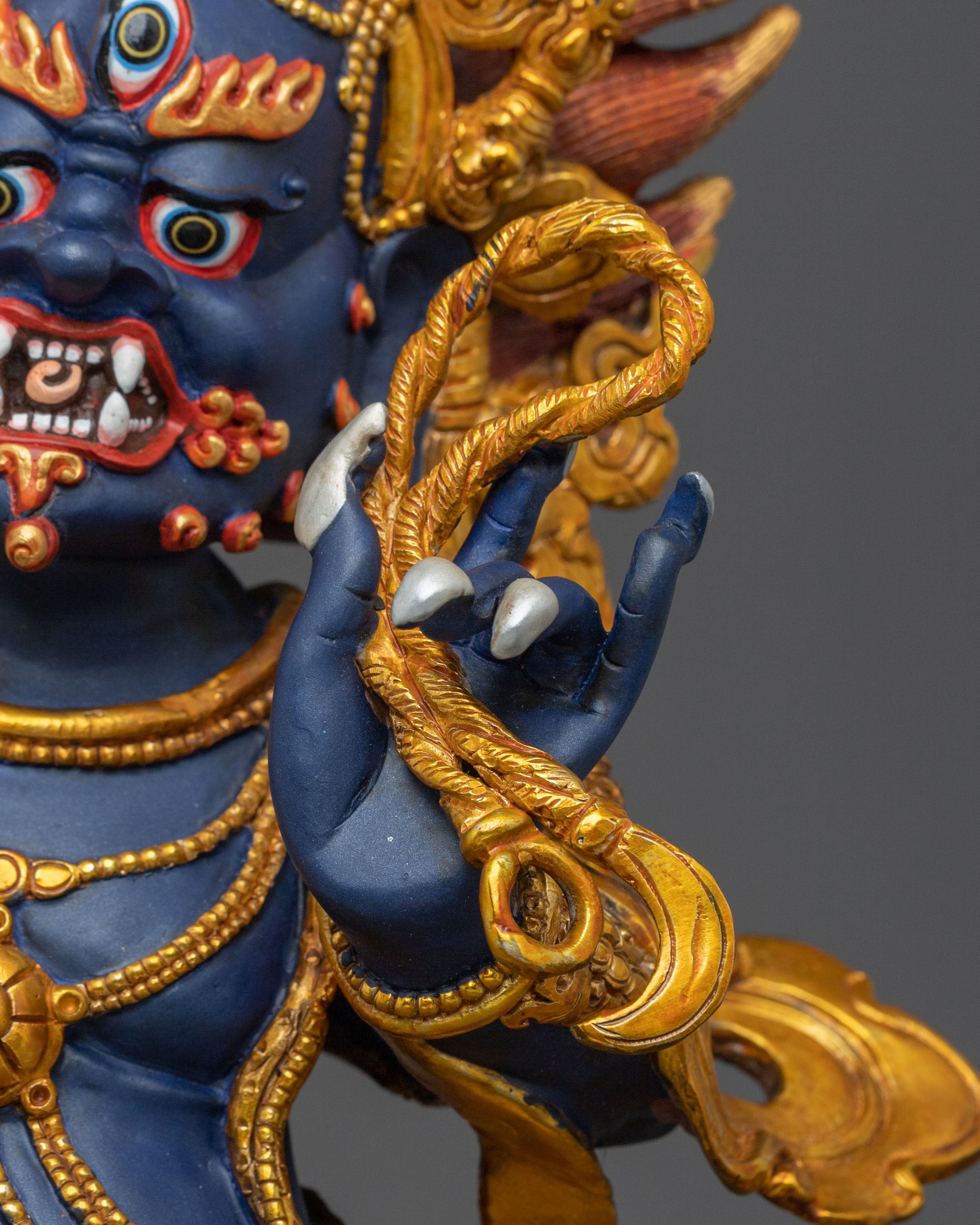 Buddhist Protector Vajrapani Sculpture: Buddhist Deity of Strength and Dharma