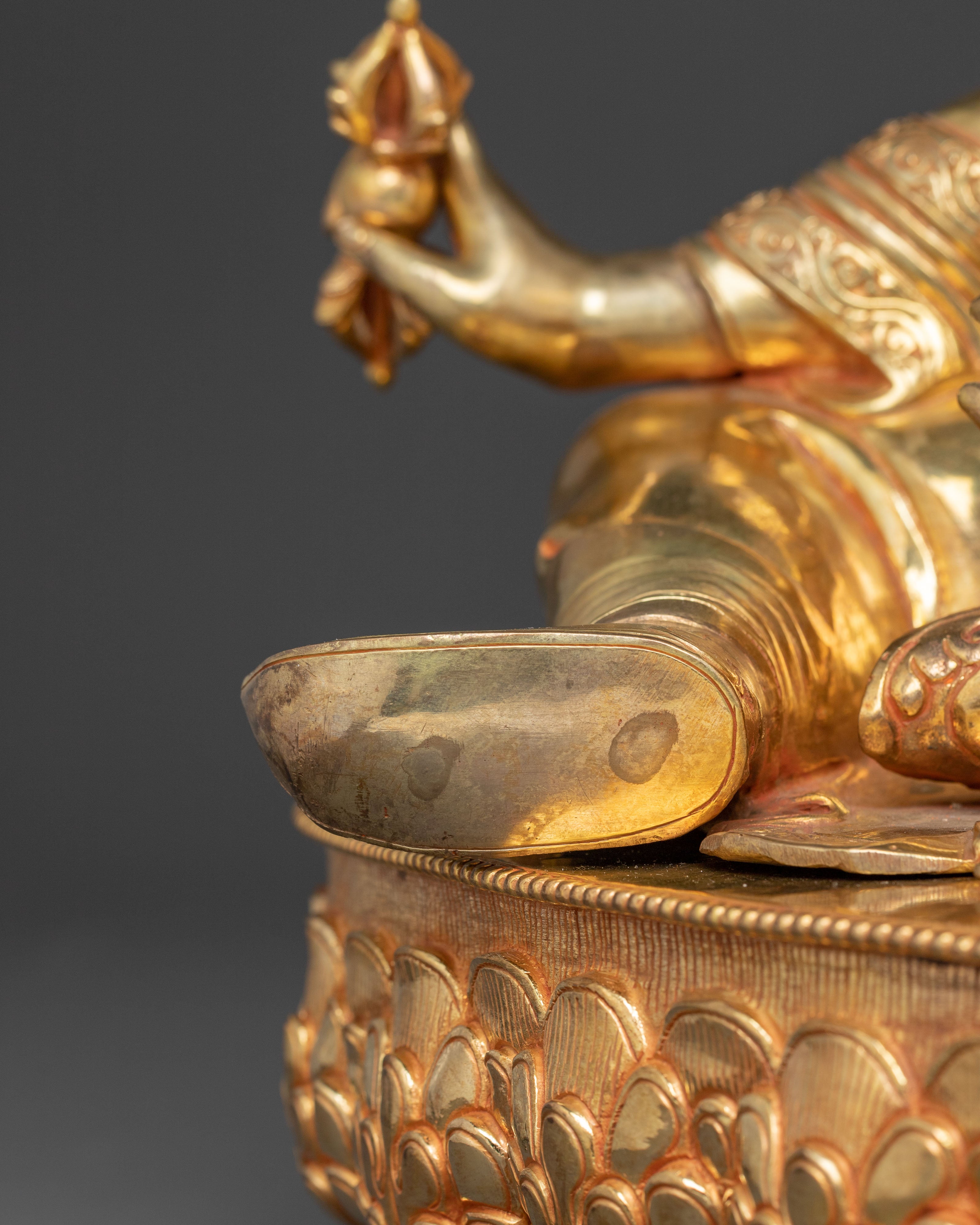 Golden Guru Padmasambhava Statue | Handmade in Nepal