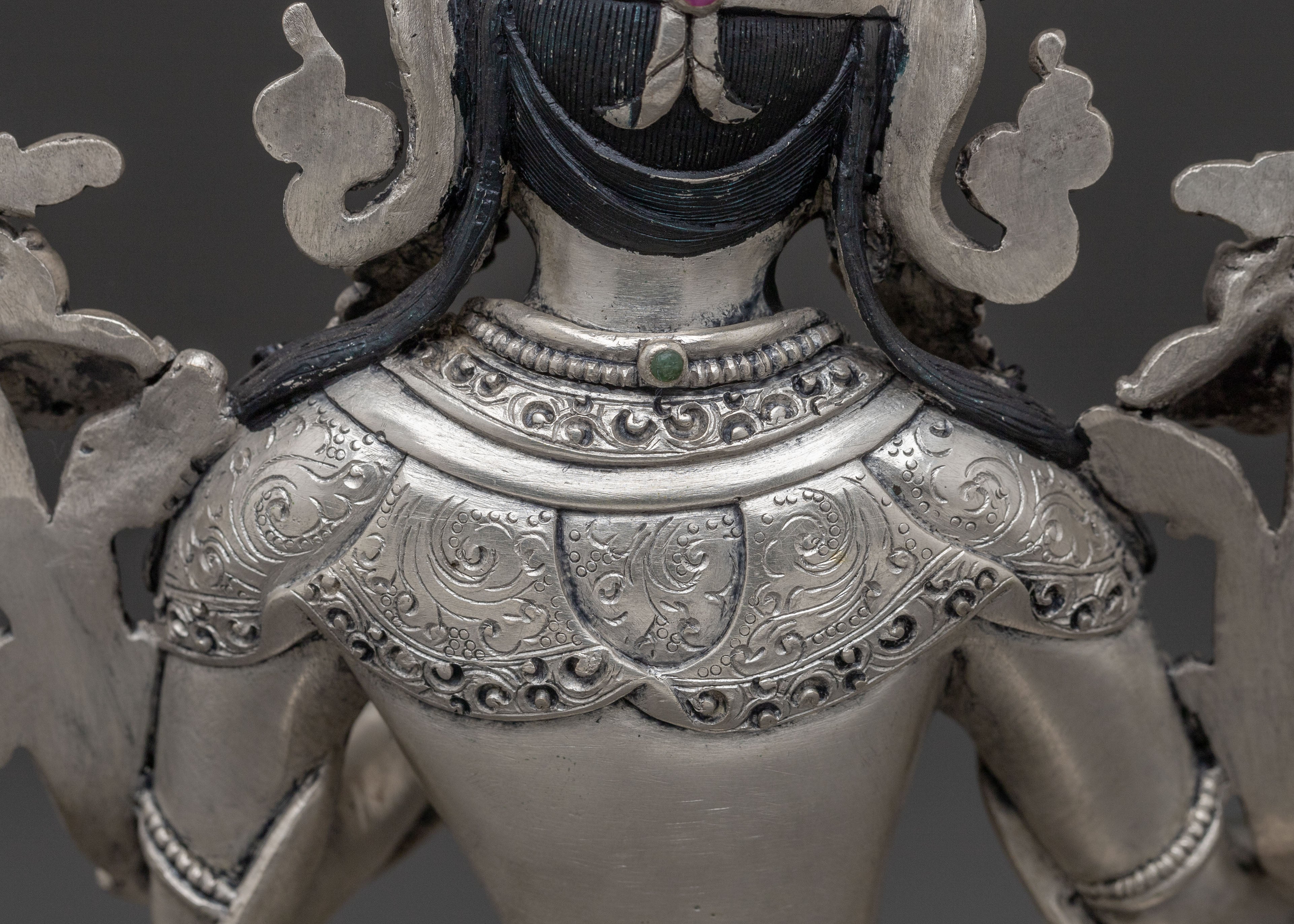 Green Tara Silver Plated Statue | Compassionate Icon